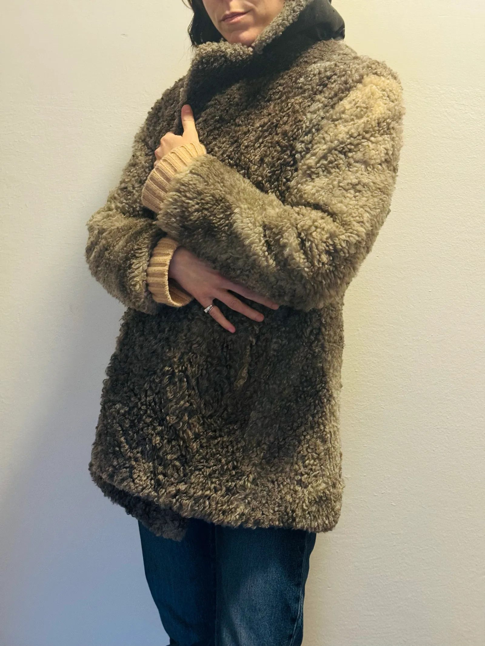 Vintage Vintage Pälsjacka i fårskinn Fur Faux Fur Size S / US 4 / IT 40 - 4 Thumbnail