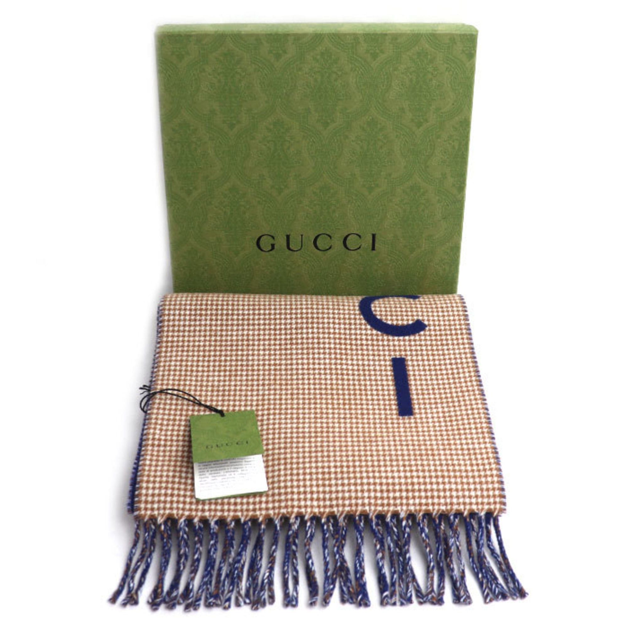 Gucci Gucci Logo Scarf Camel 764268 4GAAA 4878 Men's and Women's Size ONE SIZE - 5 Thumbnail