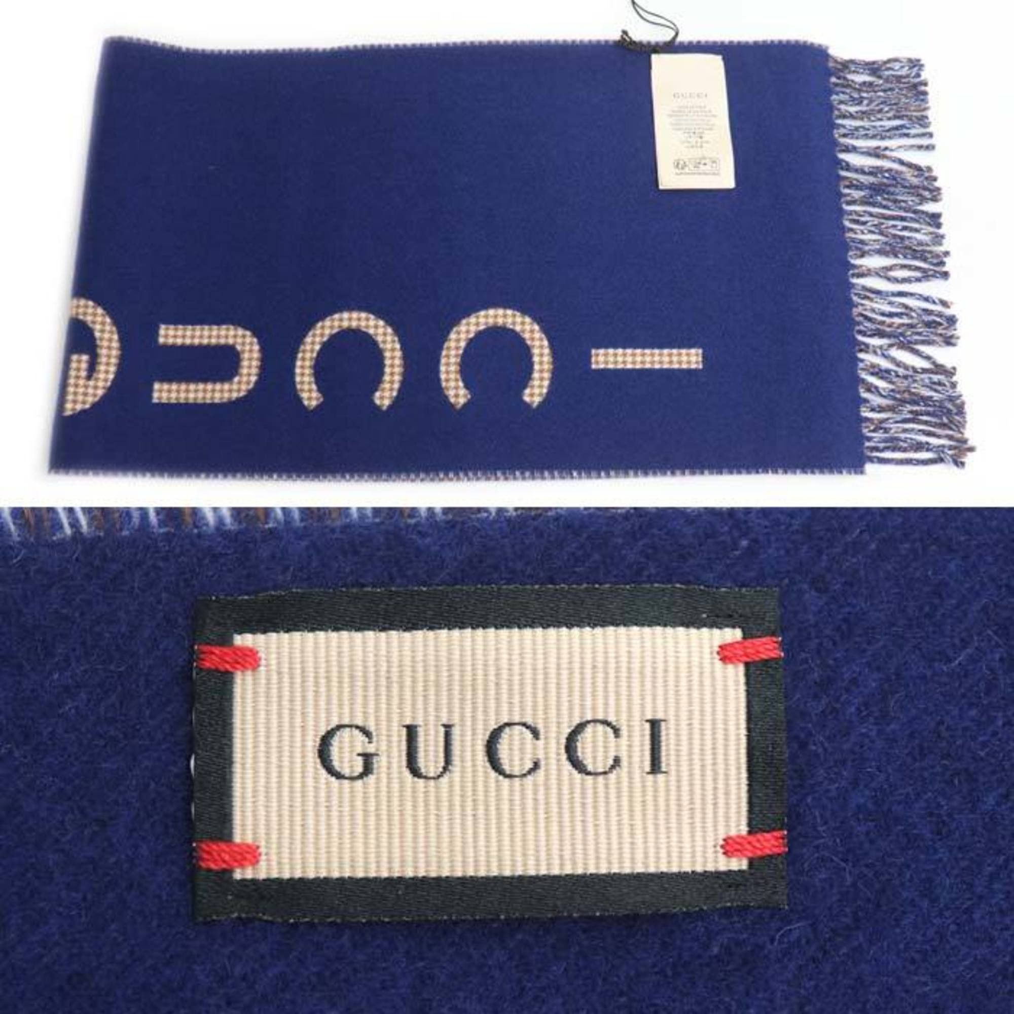 Gucci Gucci Logo Scarf Camel 764268 4GAAA 4878 Men's and Women's Size ONE SIZE - 3 Thumbnail