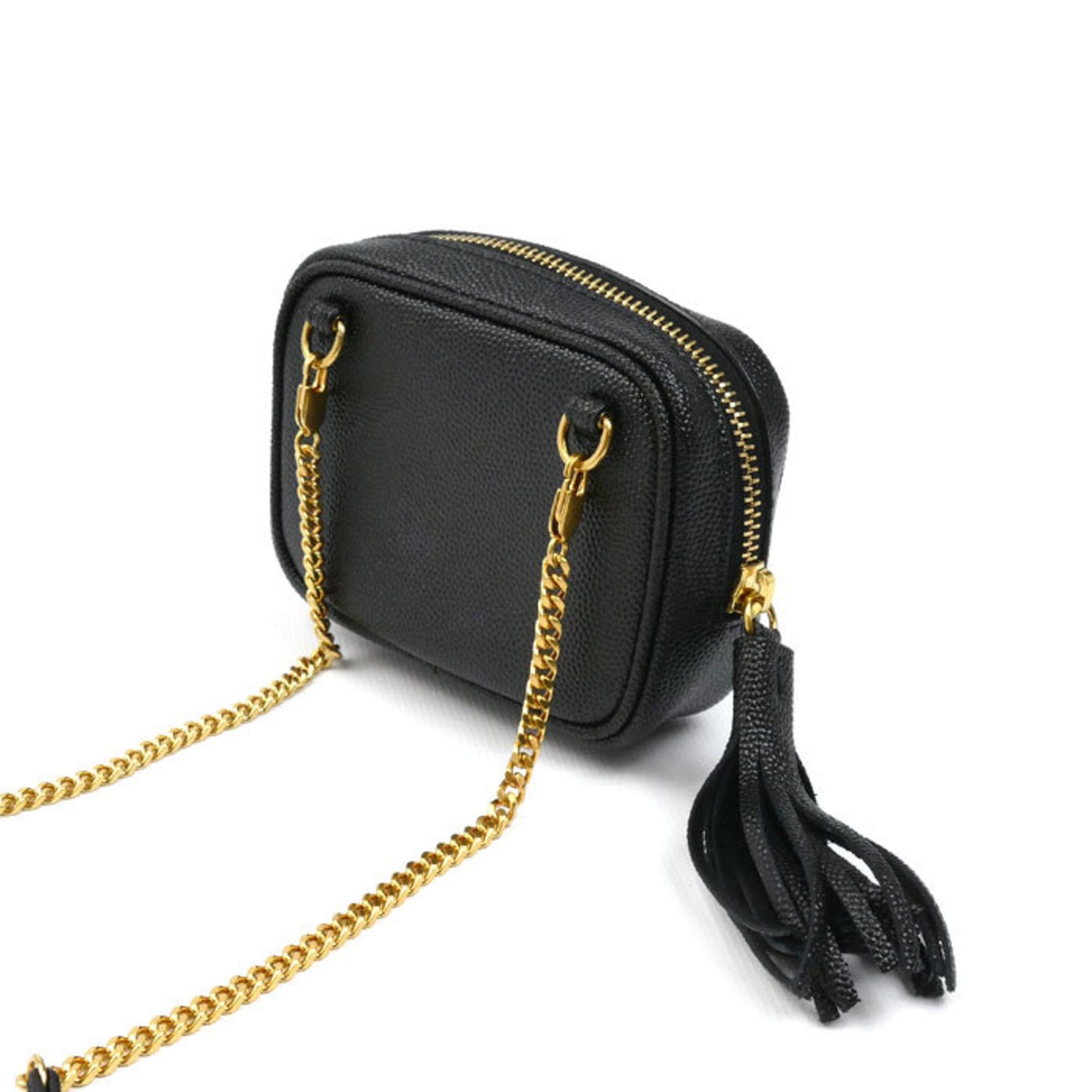 Saint Laurent Paris SAINT LAURENT Baby Lou Leather Chain Shoulder Bag, Black, 635088, Women's Size ONE SIZE - 2 Thumbnail