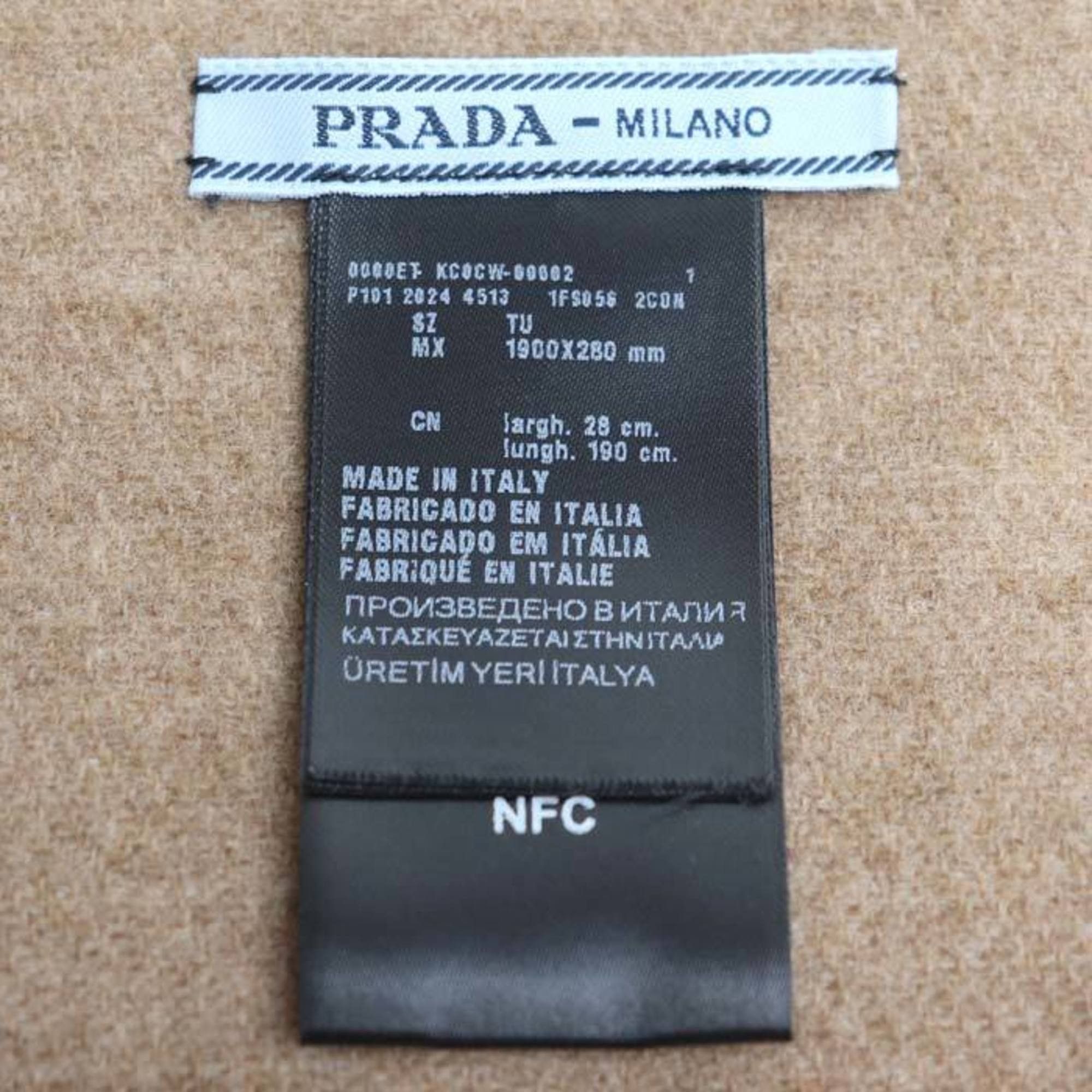 Prada Prada Symbol Double Scarf, Sand White, 1FS056_2CON_F0J34, for Men and Women Size ONE SIZE - 4 Thumbnail