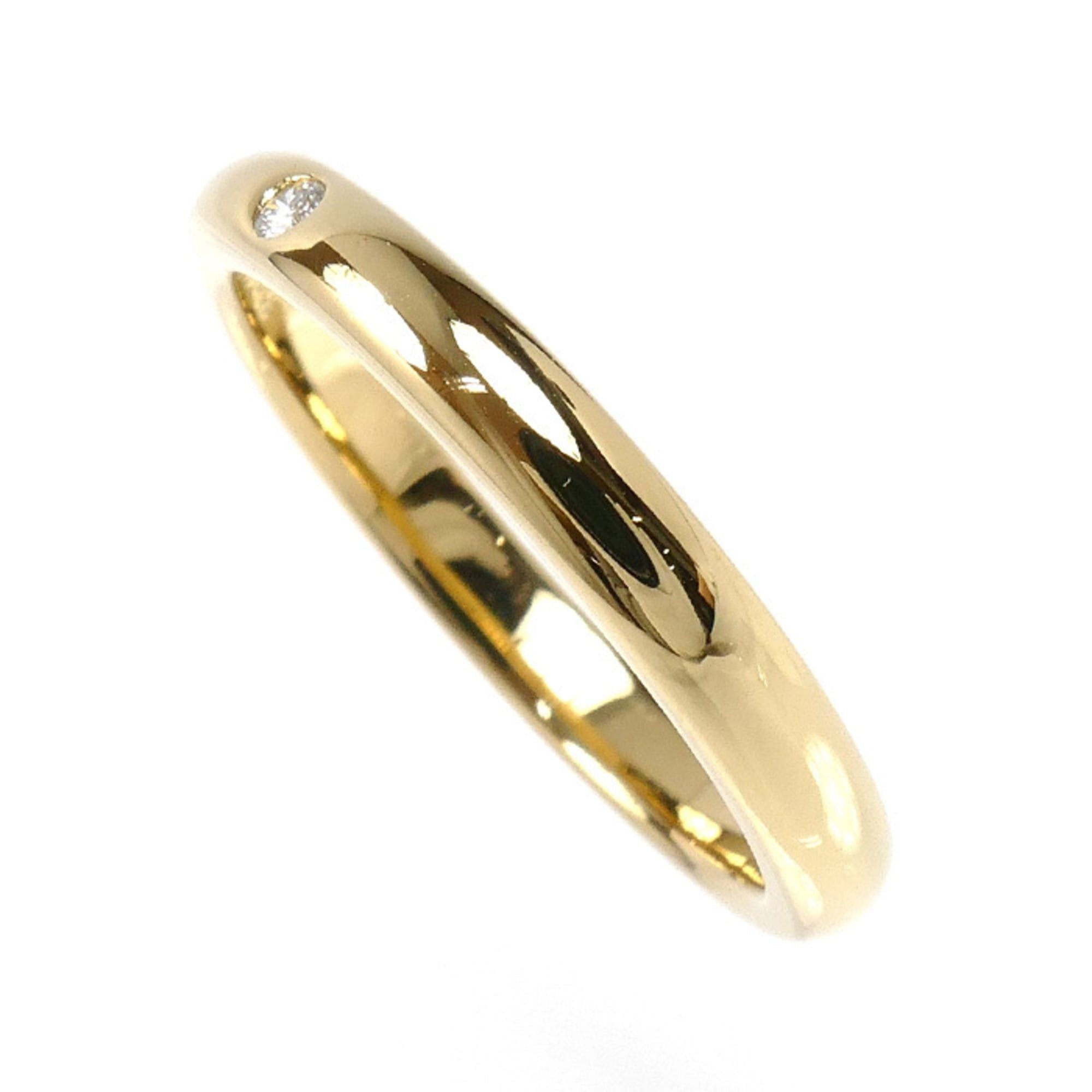 Tiffany & Co. TIFFANY & Co. 18K Yellow Gold Stacking Band Ring with Single Diamond, 4.0g, Women's Size ONE SIZE - 2 Thumbnail