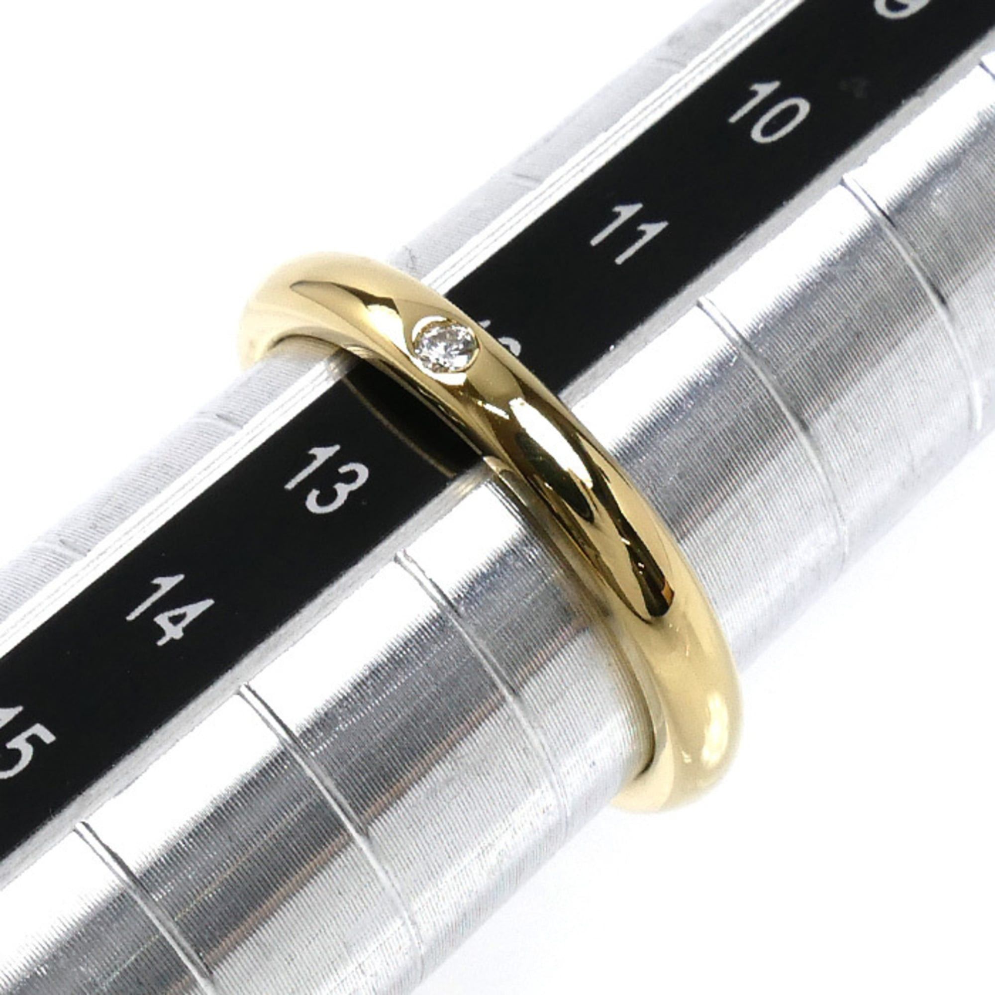 Tiffany & Co. TIFFANY & Co. 18K Yellow Gold Stacking Band Ring with Single Diamond, 4.0g, Women's Size ONE SIZE - 6 Thumbnail