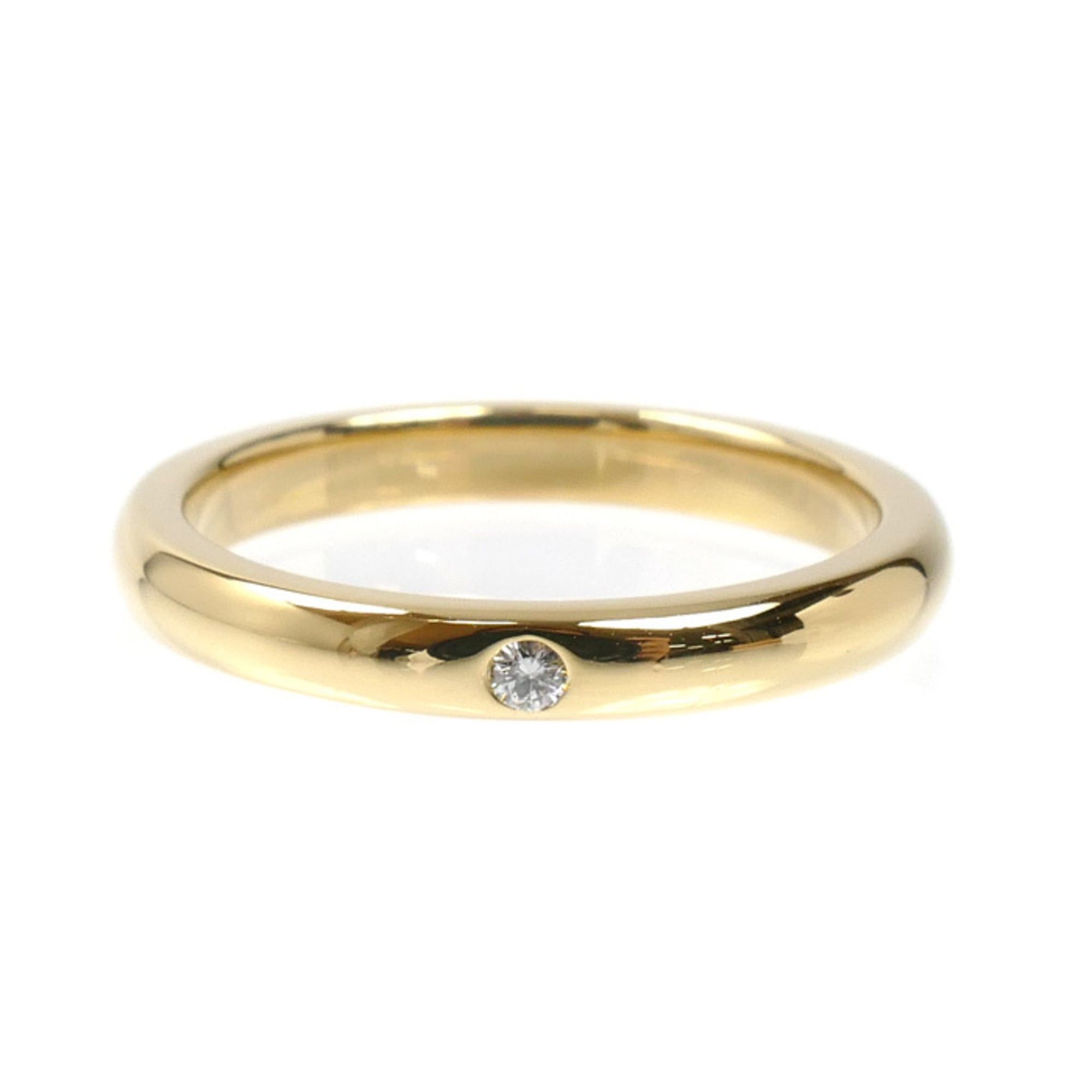 Tiffany & Co. TIFFANY & Co. 18K Yellow Gold Stacking Band Ring with Single Diamond, 4.0g, Women's Size ONE SIZE - 3 Thumbnail