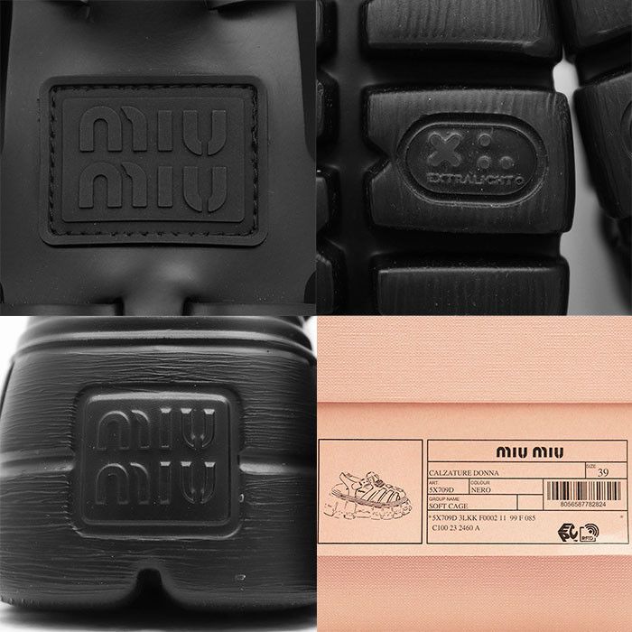 Miu Miu Miu Miu Miu Miu Soft Cage Rubber Sandals Plastic / Synthetic Shoes 5X709D 3LKK DUTY FREE for USA Size ONE SIZE - 10 Thumbnail