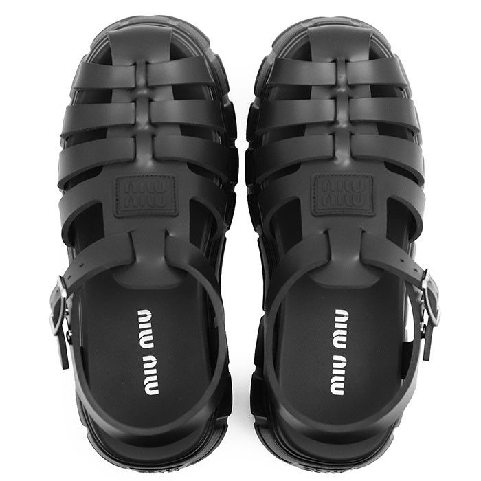 Miu Miu Miu Miu Miu Miu Soft Cage Rubber Sandals Plastic / Synthetic Shoes 5X709D 3LKK DUTY FREE for USA Size ONE SIZE - 8 Thumbnail