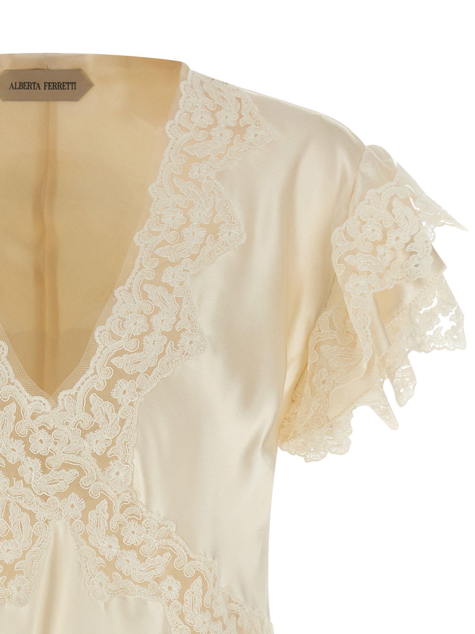 Alberta Ferretti Satin and lace top Size S / US 4 / IT 40 - 3 Thumbnail