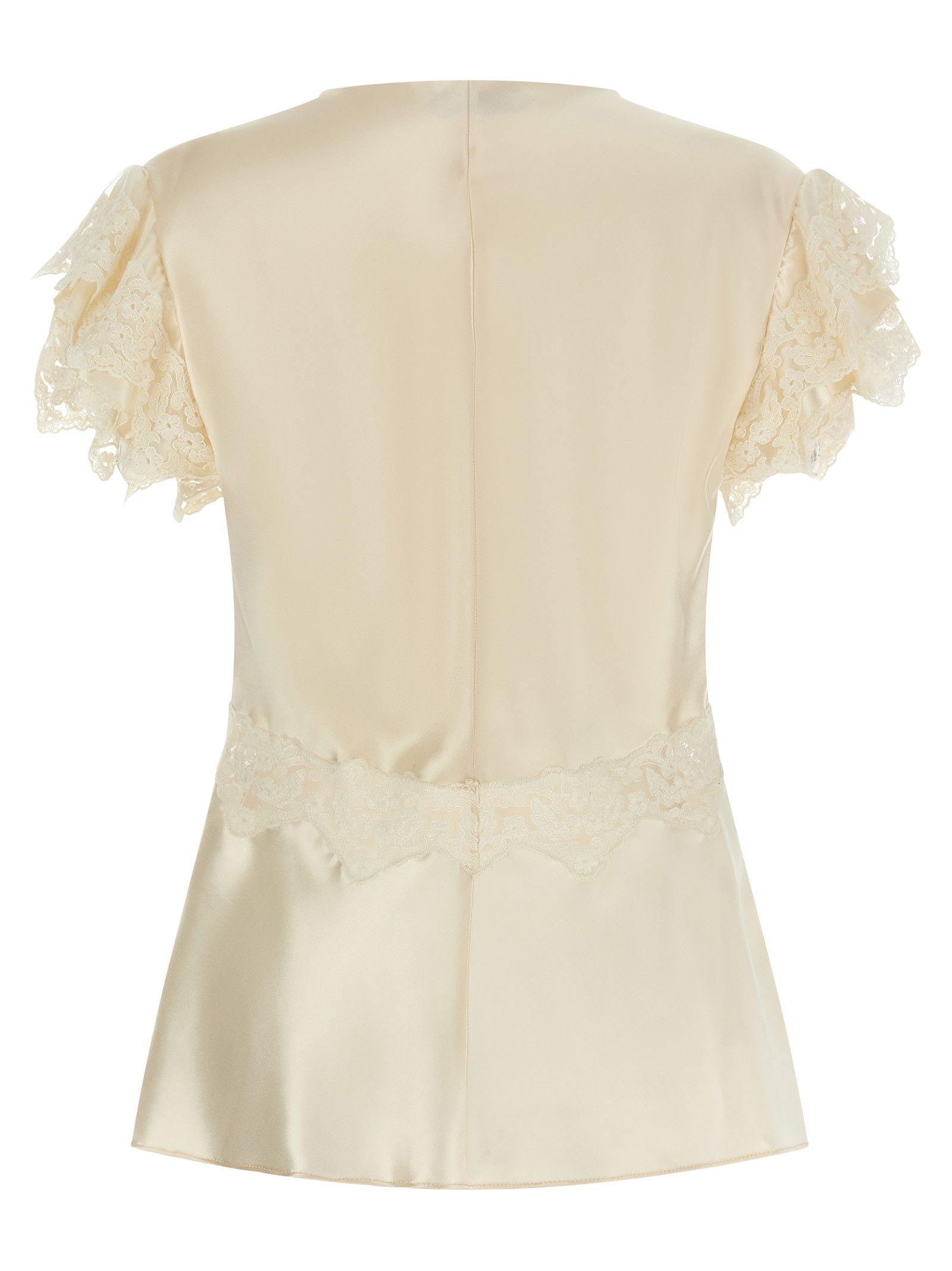 Alberta Ferretti Satin and lace top Size S / US 4 / IT 40 - 2 Thumbnail