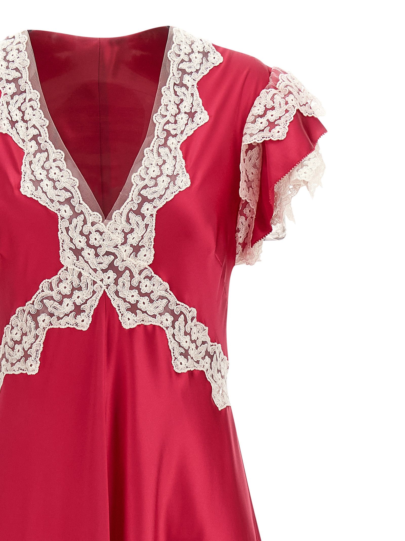Alberta Ferretti Satin and lace dress Size S / US 4 / IT 40 - 3 Thumbnail