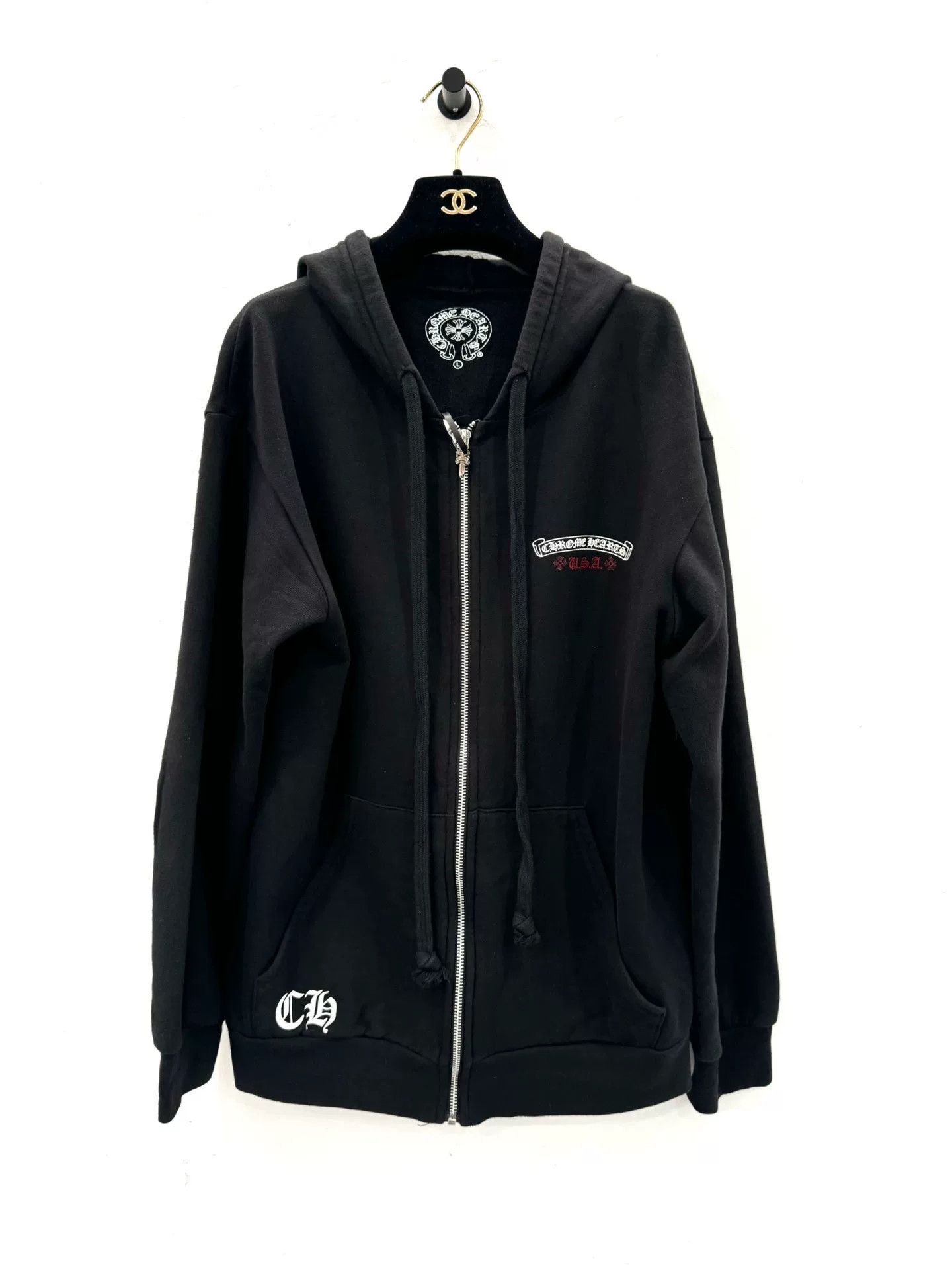Chrome Hearts Chrome Hearts Black Zip Hoodie Size US L / EU 52-54 / 3 - 3 Thumbnail