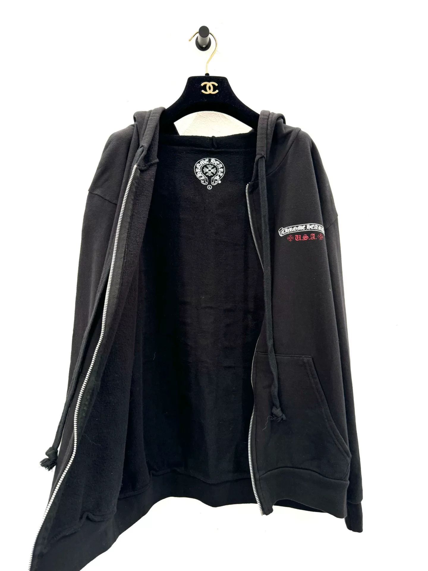Chrome Hearts Chrome Hearts Black Zip Hoodie Size US L / EU 52-54 / 3 - 4 Thumbnail