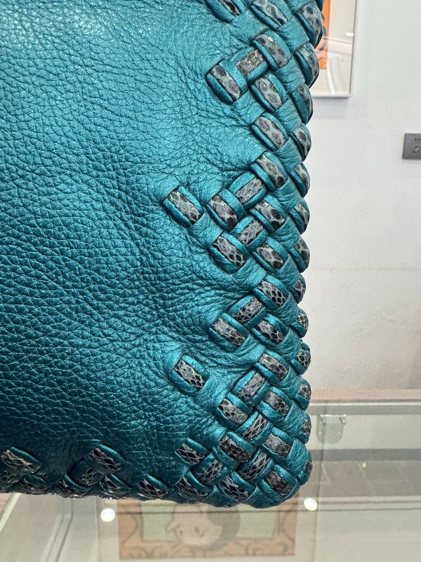 Bottega Veneta Bottega Veneta Blue Woven Clutch 31cm Size ONE SIZE - 3 Thumbnail
