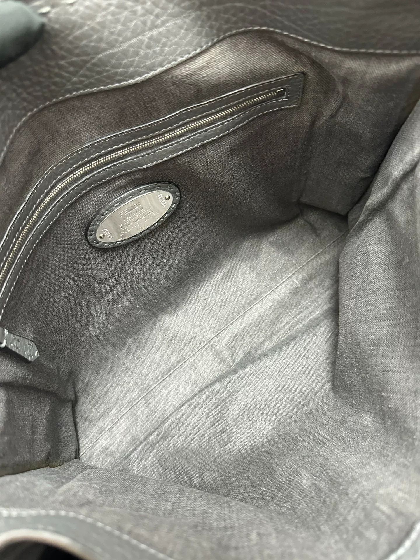 Fendi Fendi 925 Silver Logo Gray Tote 40cm Size ONE SIZE - 7 Thumbnail