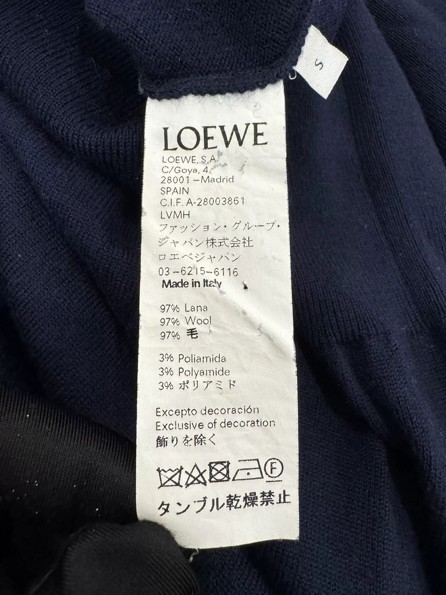 Loewe Loewe Navy Gold Button Logo Sweater Size S / US 4 / IT 40 - 8 Thumbnail