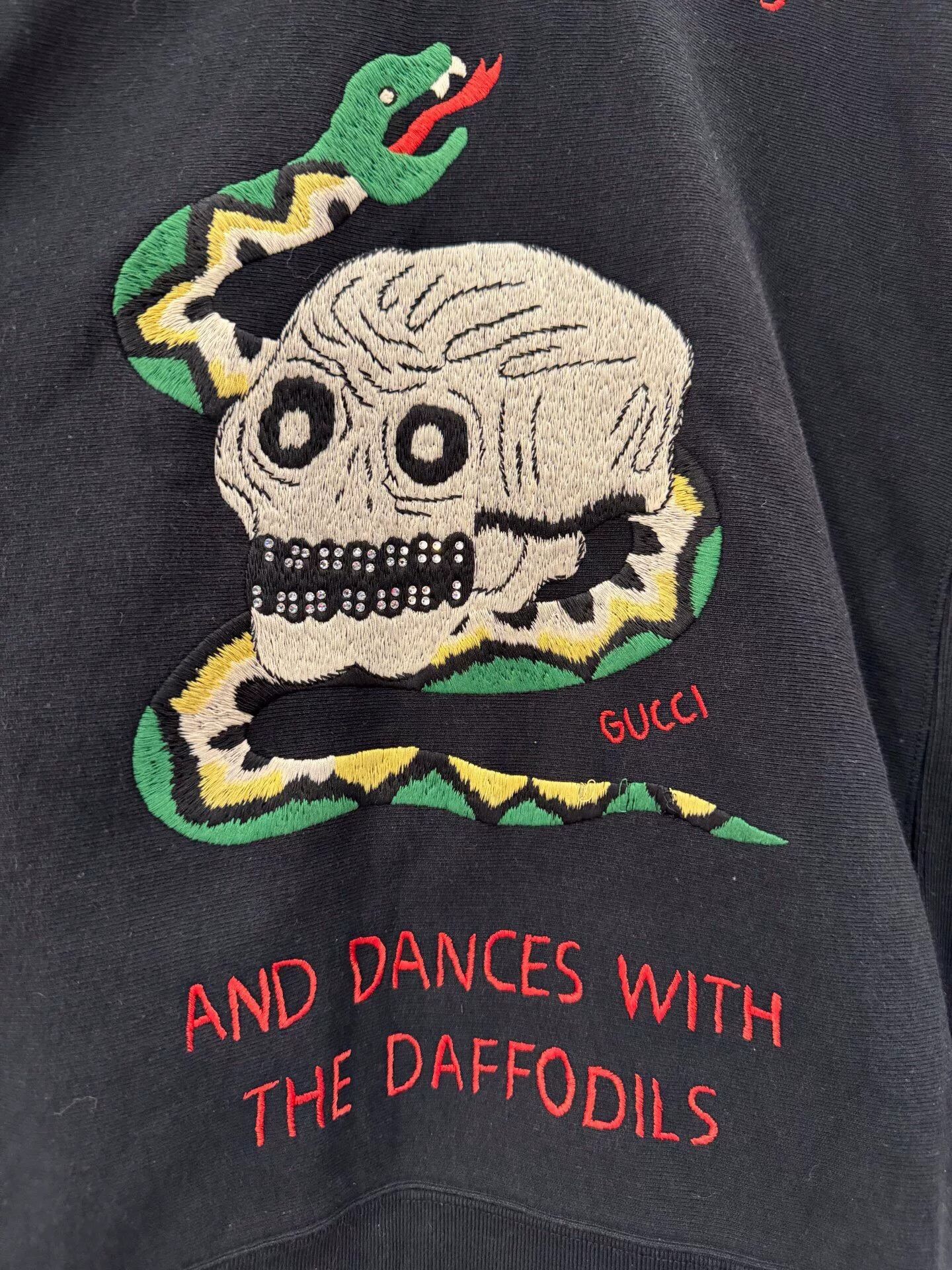 Gucci Gucci Black Snake Skull Print Logo Men's Sweater Size US S / EU 44-46 / 1 - 4 Thumbnail
