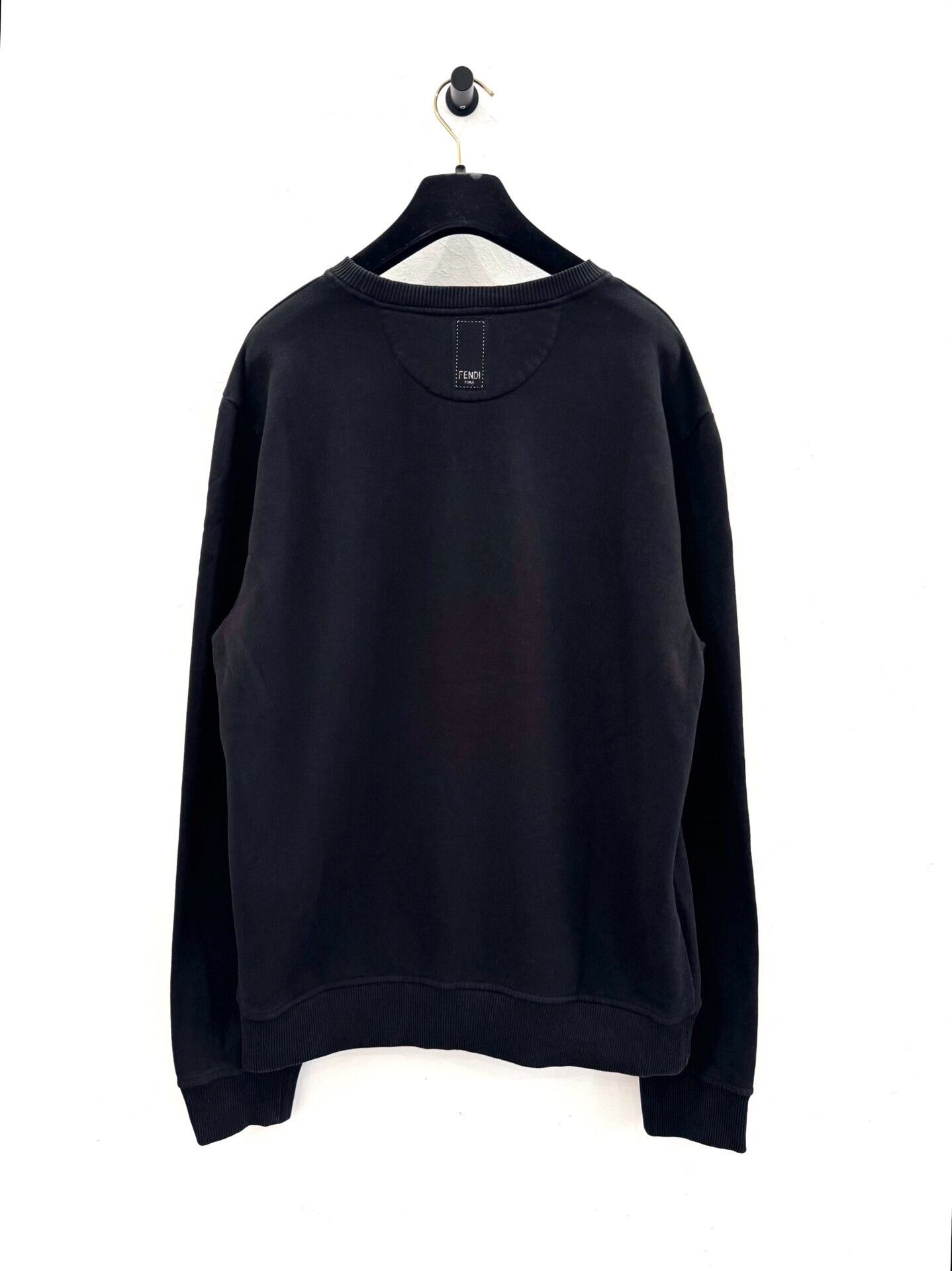 Fendi Fendi Black Logo Men's Long-Sleeve Sweatshirt Size US M / EU 48-50 / 2 - 3 Thumbnail