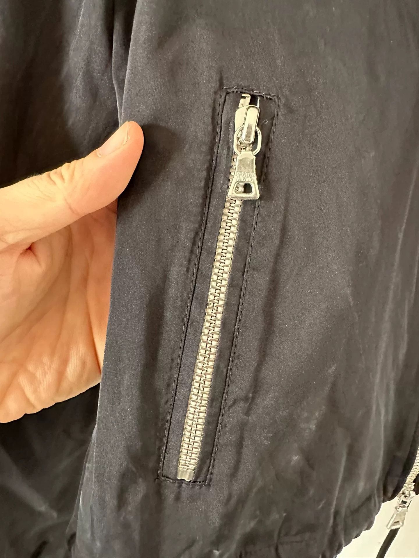 Prada Prada Women's Black Zip Jacket Size M / US 6-8 / IT 42-44 - 4 Thumbnail