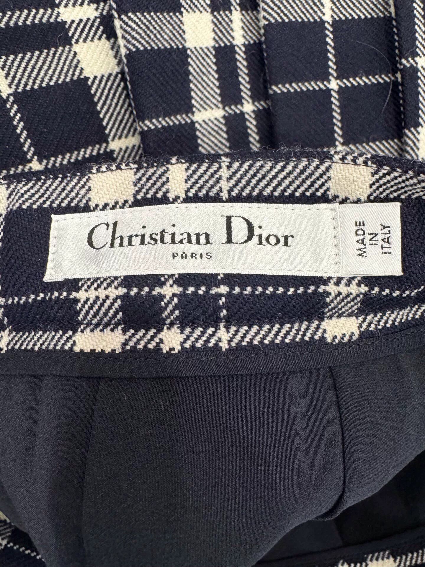 Dior Dior Plaid Wool Pleated Skirt Size 38" / US 16 / IT 52 - 4 Thumbnail