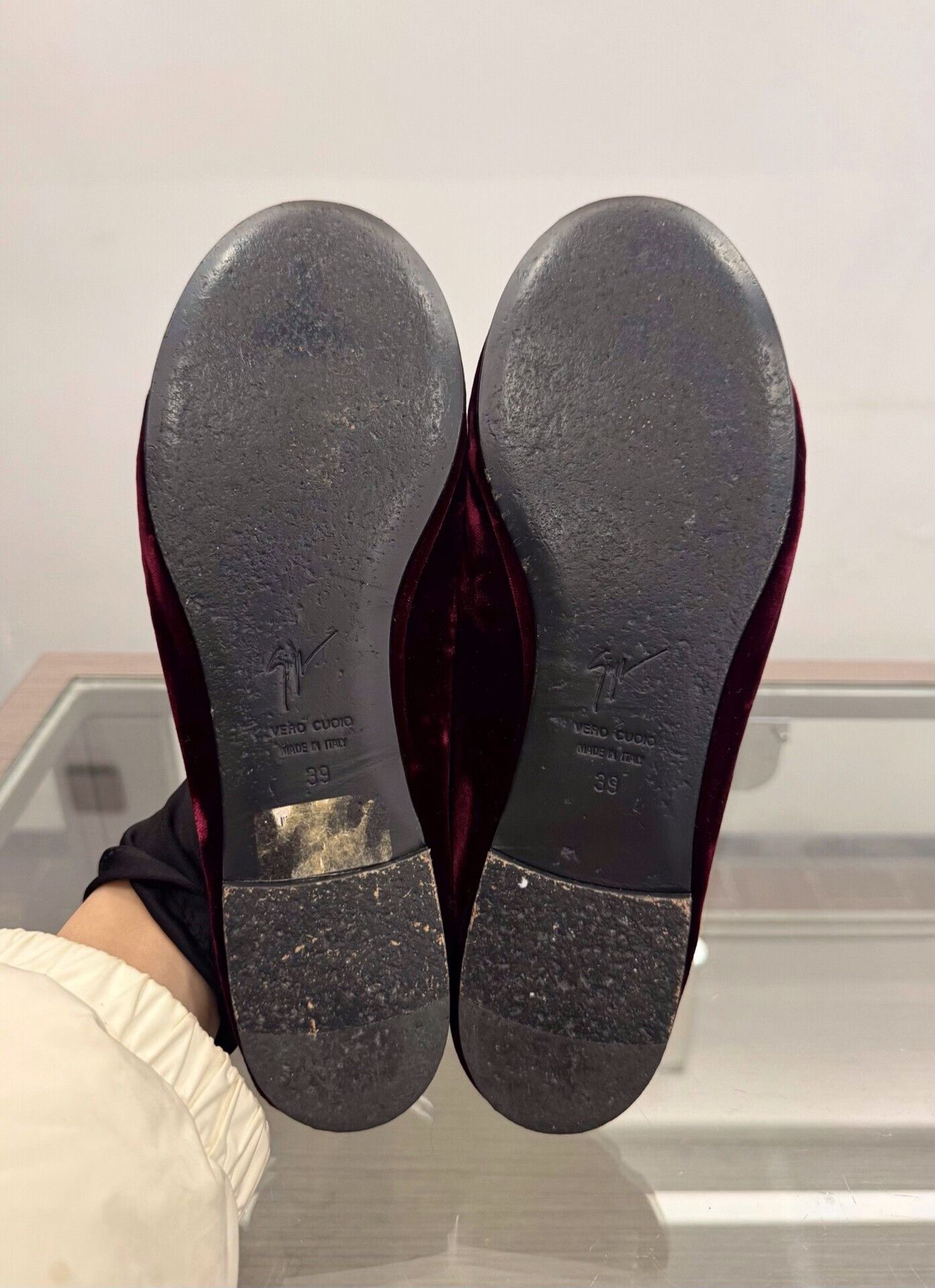 Giuseppe Zanotti Giuseppe Zanotti Red Suede Rhinestone Tassel Loafers Size US 8 / IT 38 - 5 Thumbnail
