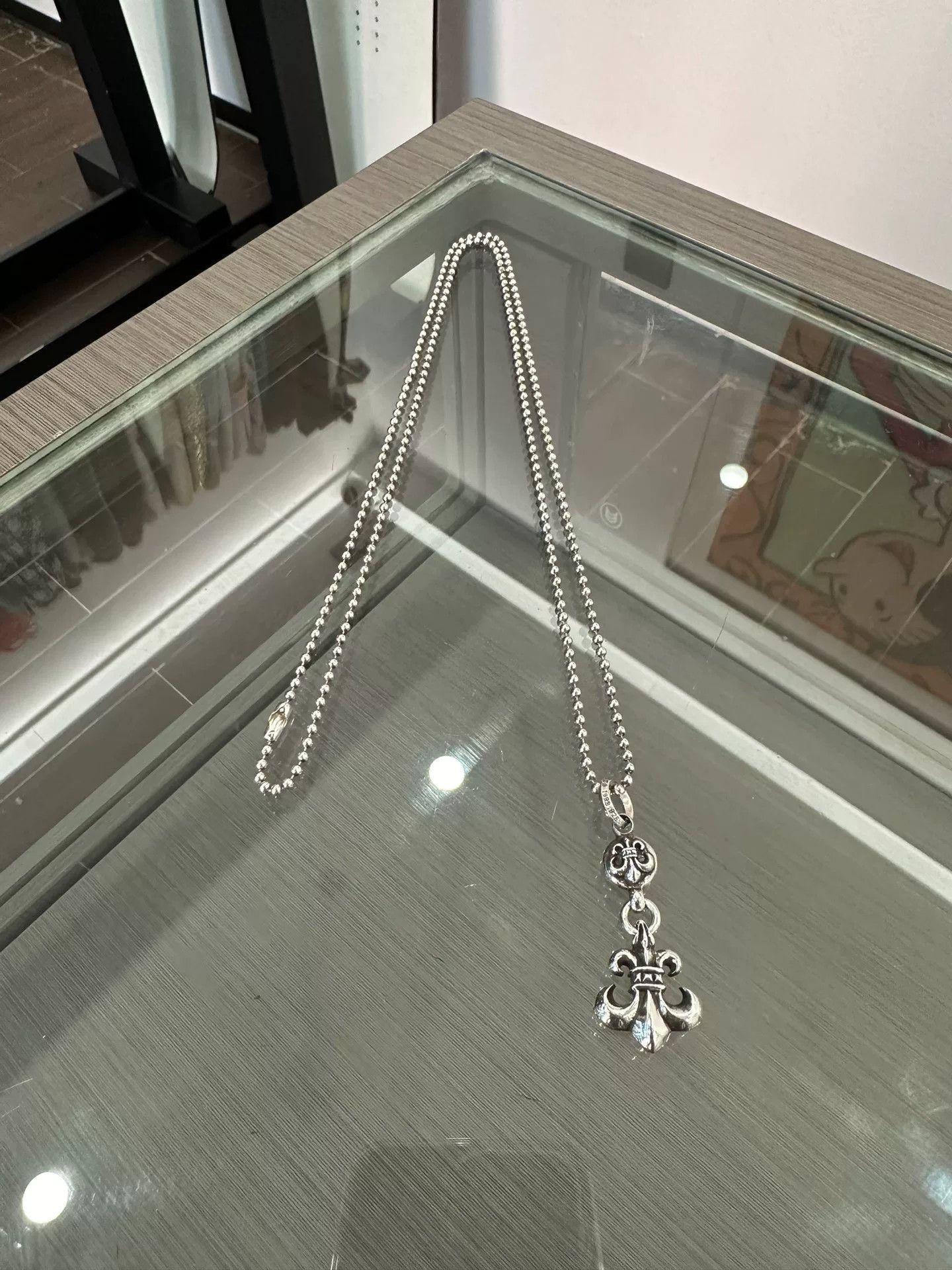 Chrome Hearts Chrome Hearts Silver Pendant 75cm Bead Chain Size ONE SIZE - 2 Thumbnail