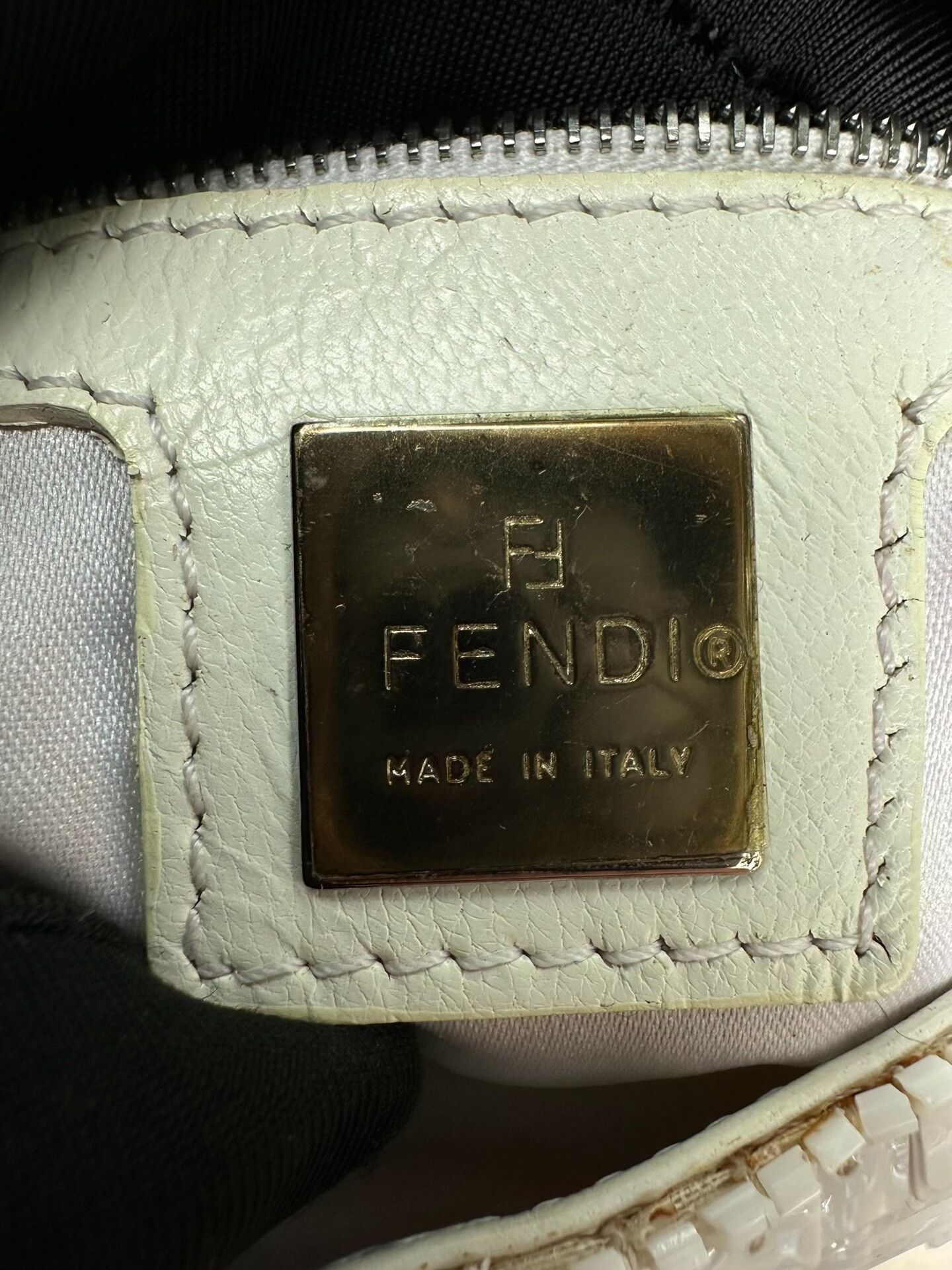 Fendi Fendi Baguette White Sequin Handbag 26cm Size ONE SIZE - 9 Thumbnail