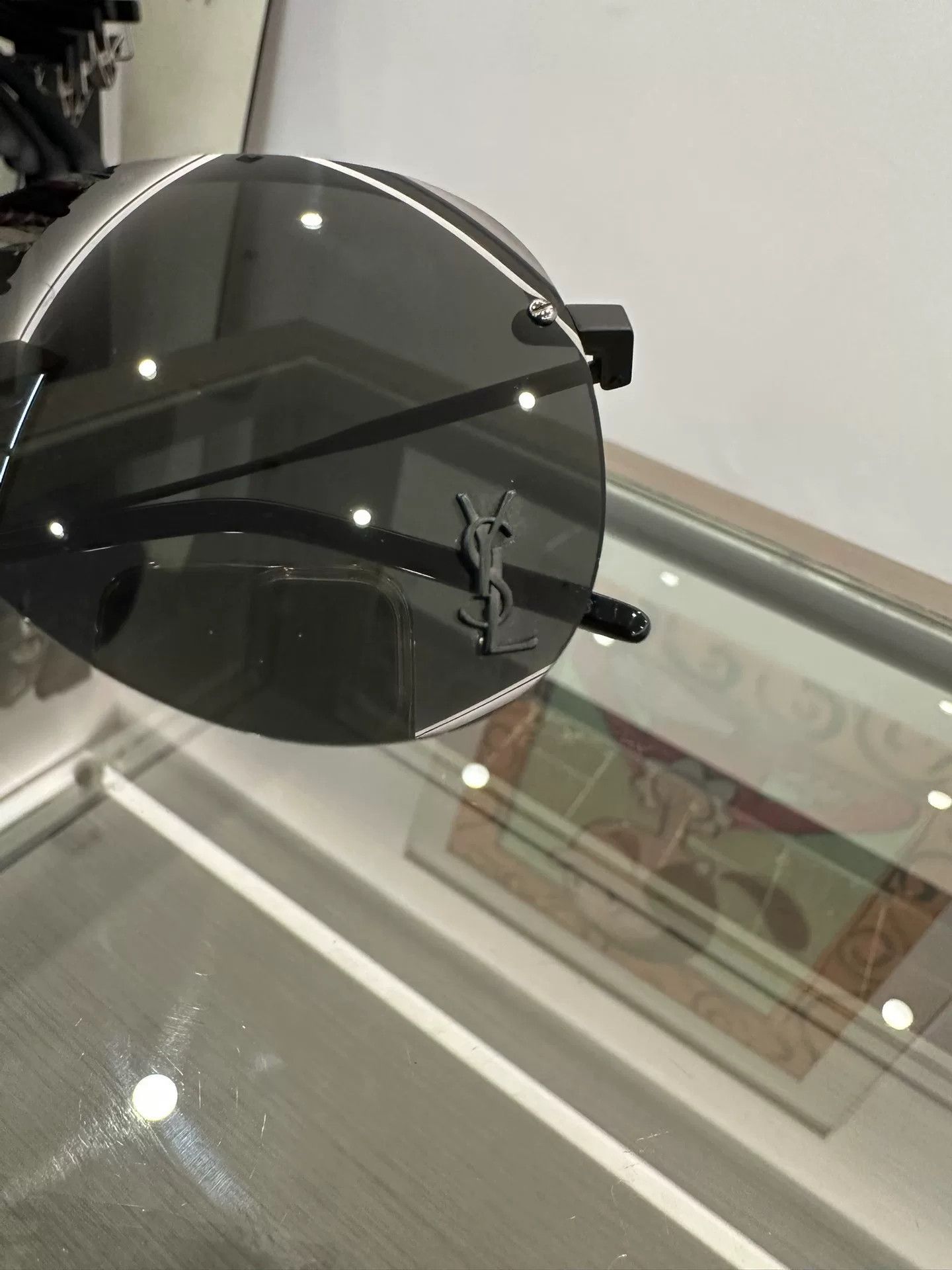 Yves Saint Laurent YSL Black Logo Pilot Sunglasses Size ONE SIZE - 6 Thumbnail