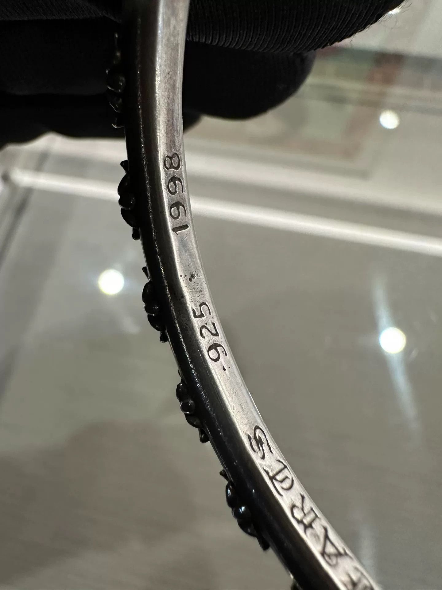 Chrome Hearts Chrome Hearts Silver Cross Open Bangle Size ONE SIZE - 6 Thumbnail