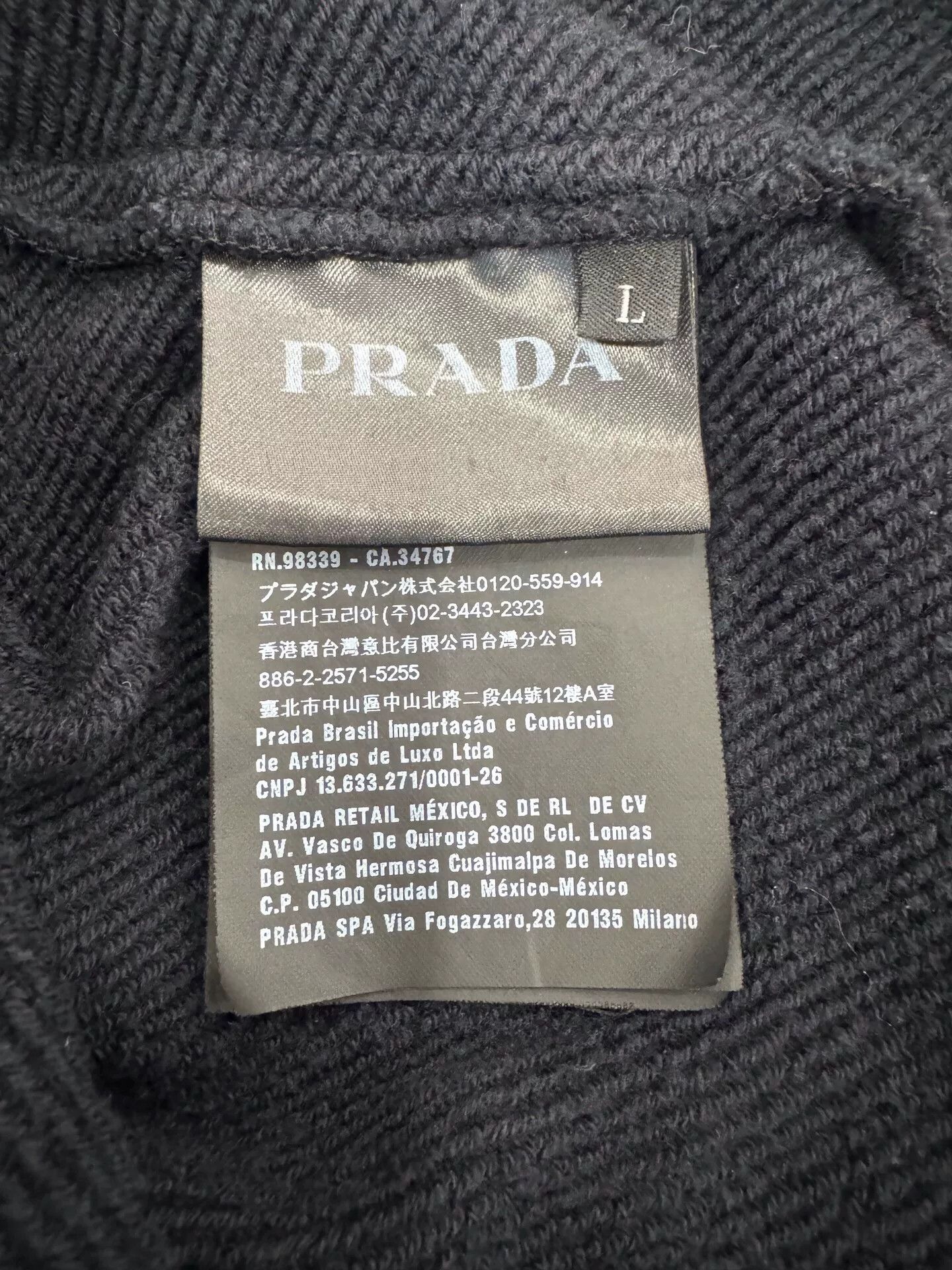 Prada Prada Men's Black Light Blue Sweatshirt Size US L / EU 52-54 / 3 - 5 Thumbnail