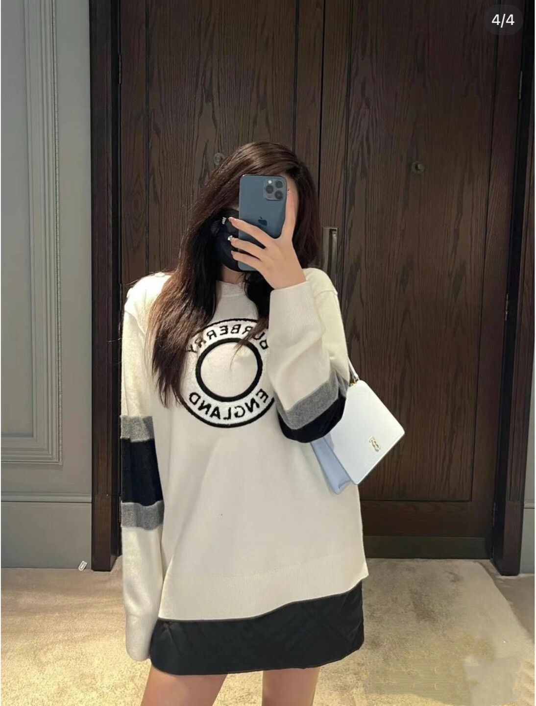 Burberry Burberry Wool Sweater with Flocked Logo Size US S / EU 44-46 / 1 - 8 Thumbnail