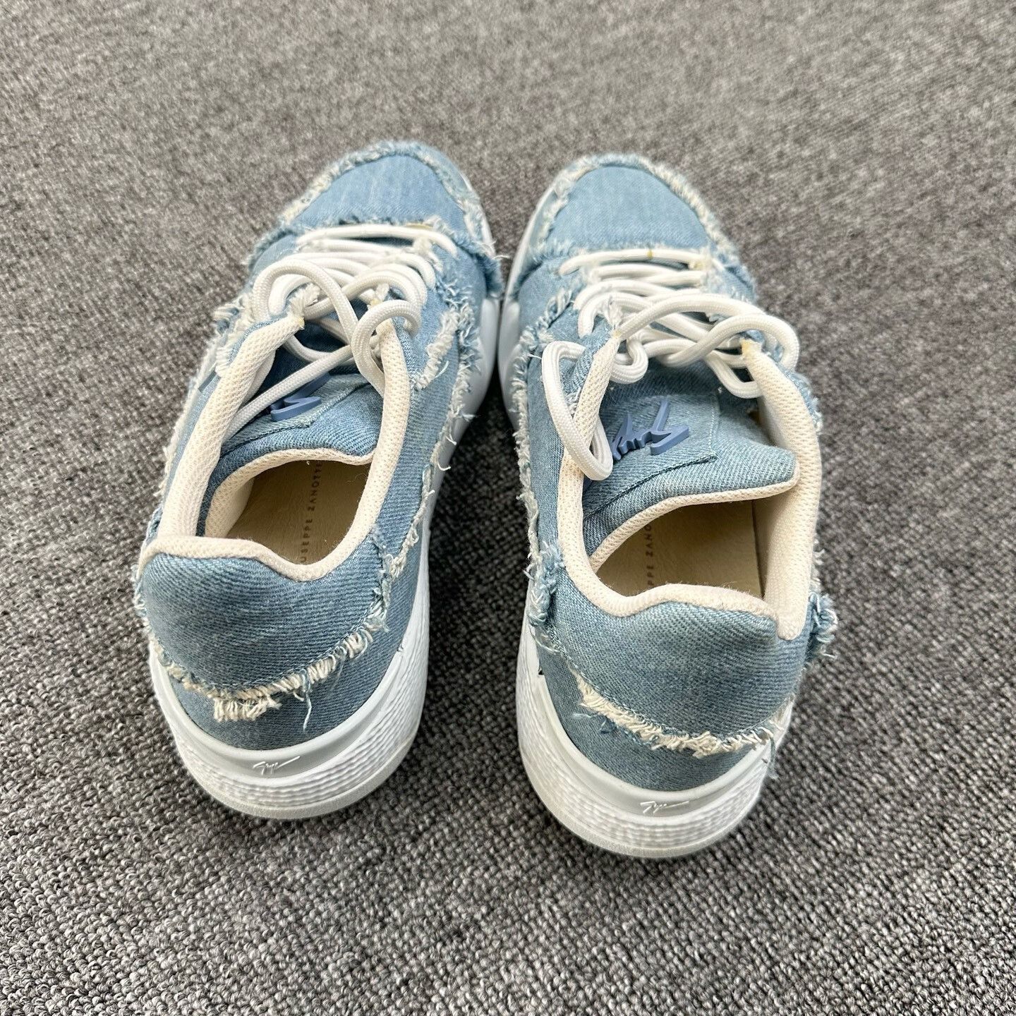 Giuseppe Zanotti Giuseppe Zanotti GZ Men's Blue Denim Sneakers Size US 9 / EU 42 - 3 Thumbnail