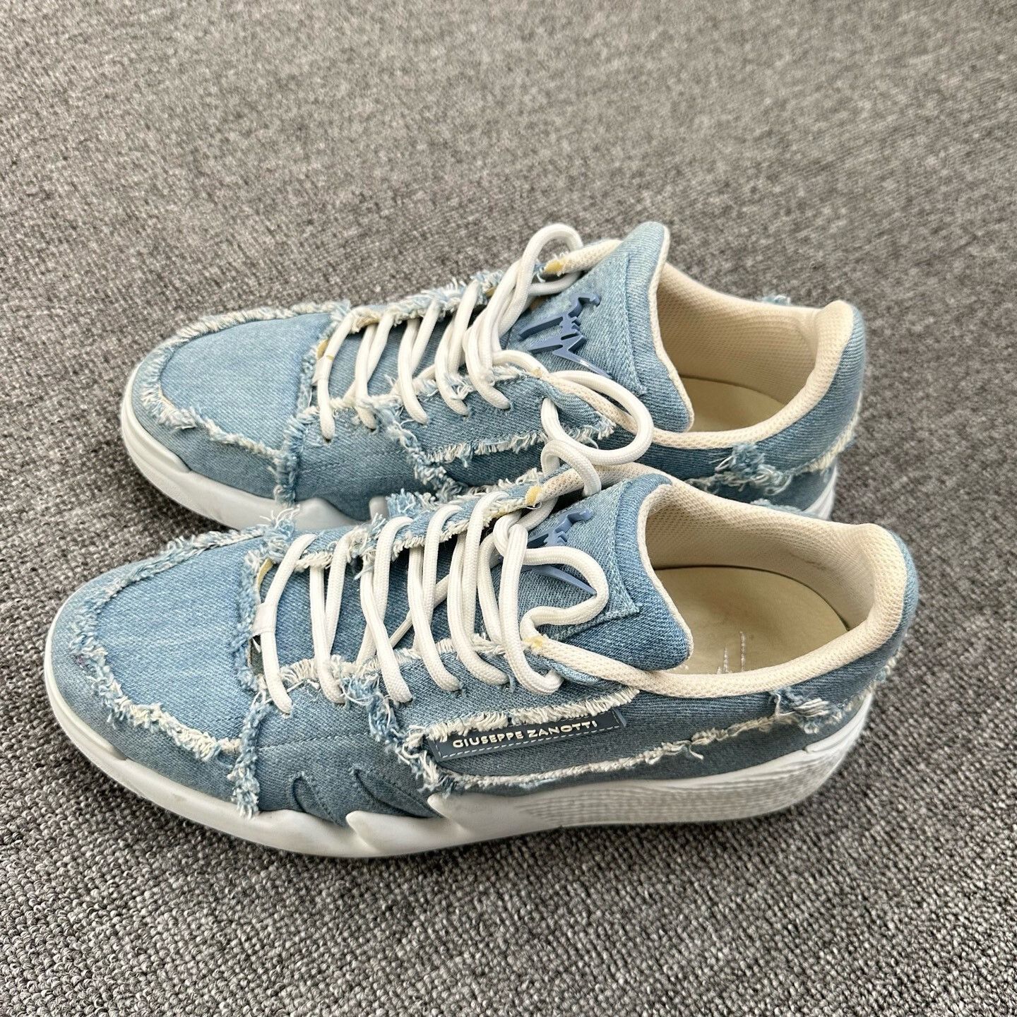 Giuseppe Zanotti Giuseppe Zanotti GZ Men's Blue Denim Sneakers Size US 9 / EU 42 - 4 Thumbnail