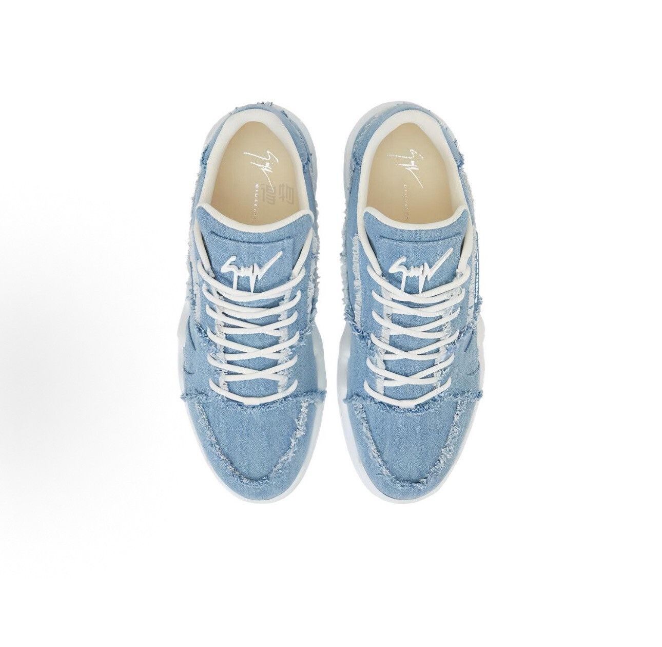 Giuseppe Zanotti Giuseppe Zanotti GZ Men's Blue Denim Sneakers Size US 9 / EU 42 - 6 Thumbnail