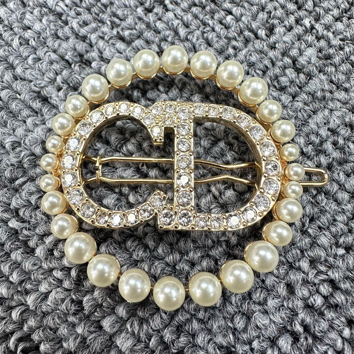 Dior Dior Pearl Diamond Brooch Hairpin Size ONE SIZE - 2 Thumbnail