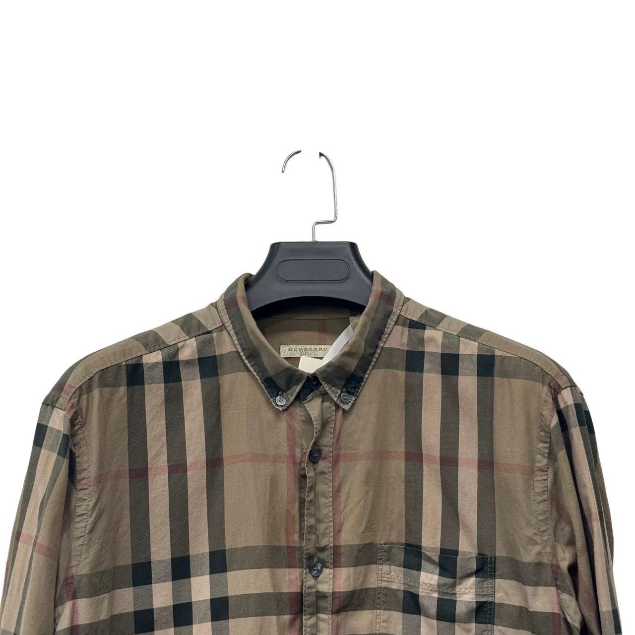 Burberry Burberry Brown Plaid Long-Sleeve Shirt Size US XXL / EU 58 / 5 - 3 Thumbnail