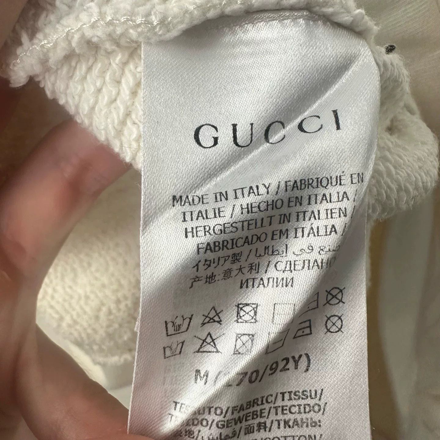 Gucci Gucci Classic White Gold Logo Crewneck Sweatshirt Size US M / EU 48-50 / 2 - 5 Thumbnail