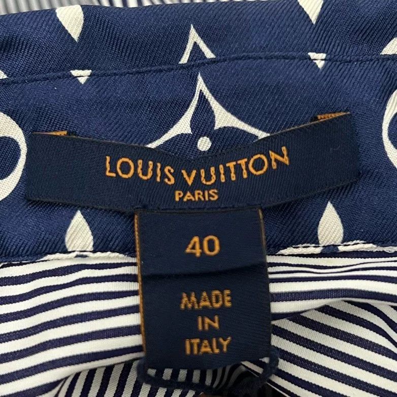 Louis Vuitton Louis Vuitton Striped Logo Shirt Size US XXS / EU 40 - 4 Thumbnail