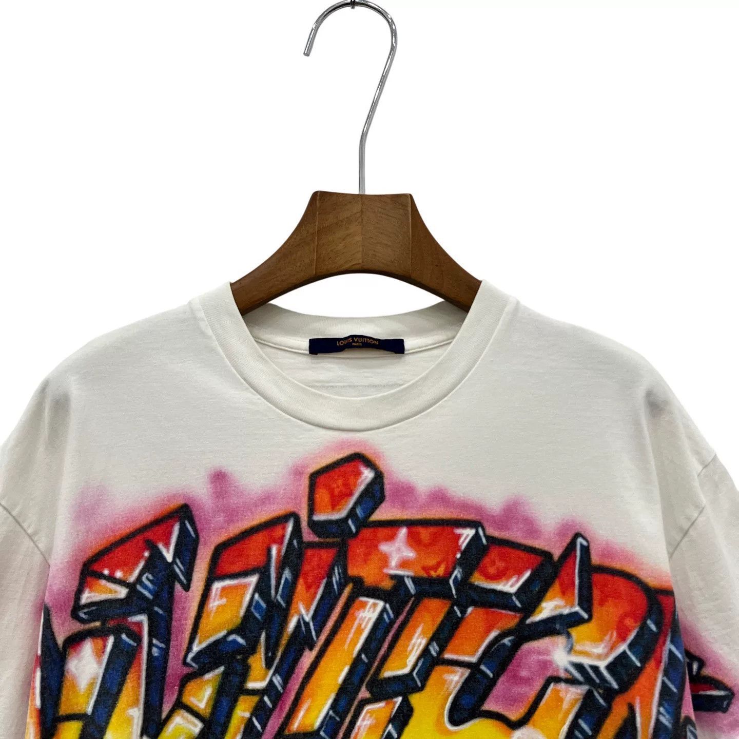Louis Vuitton Louis Vuitton White Flame Graffiti Logo Tee Size US S / EU 44-46 / 1 - 2 Thumbnail