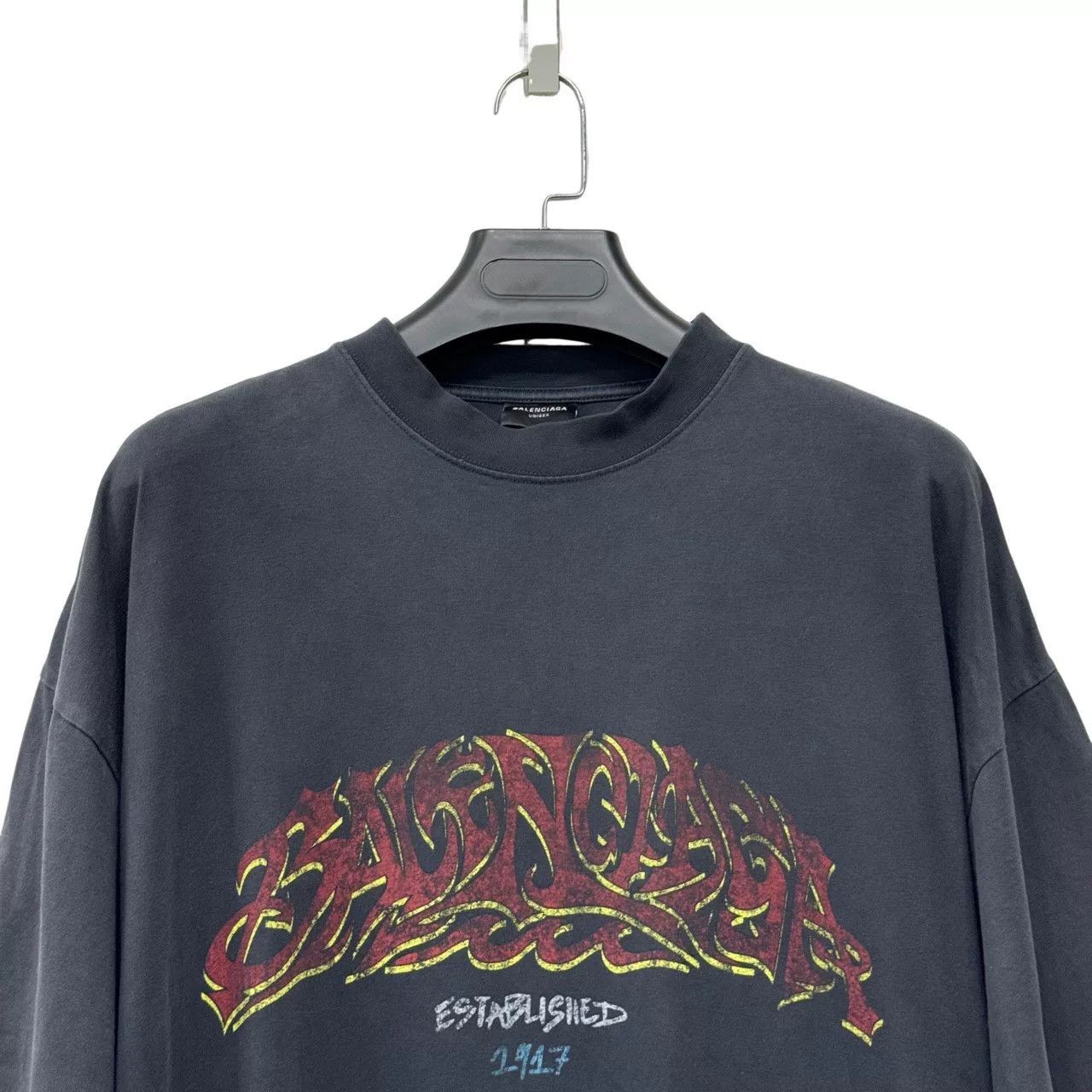 Balenciaga Balenciaga Flame Print Logo Short Sleeve Size US XL / EU 56 / 4 - 3 Thumbnail
