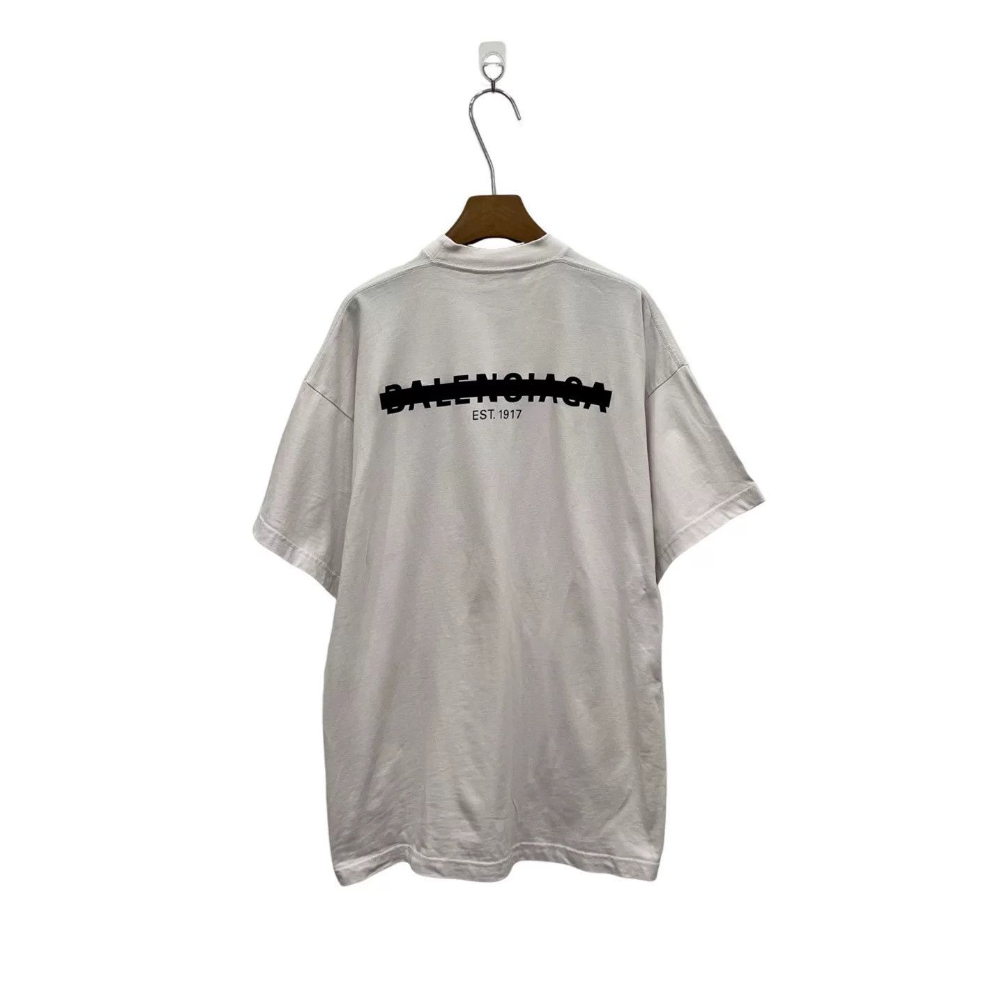 Balenciaga Balenciaga Light Pink Tape Strikethrough Tee Size S / US 4 / IT 40 - 2 Thumbnail
