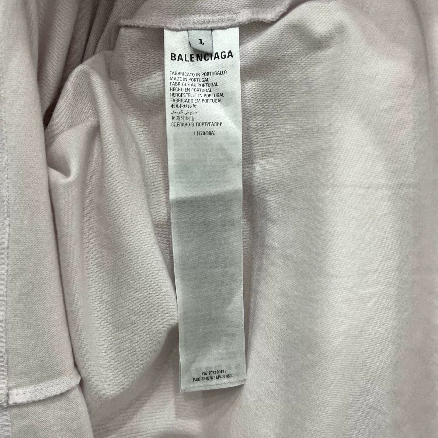 Balenciaga Balenciaga Light Pink Tape Strikethrough Tee Size S / US 4 / IT 40 - 5 Thumbnail