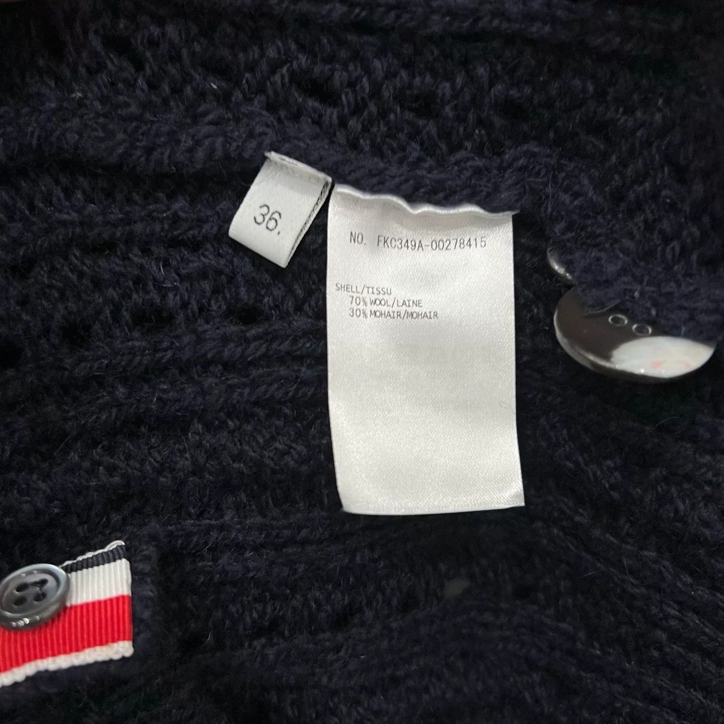 Thom Browne Thom Browne TB Cable Knit Striped Cardigan Size XS / US 0-2 / IT 36-38 - 5 Thumbnail