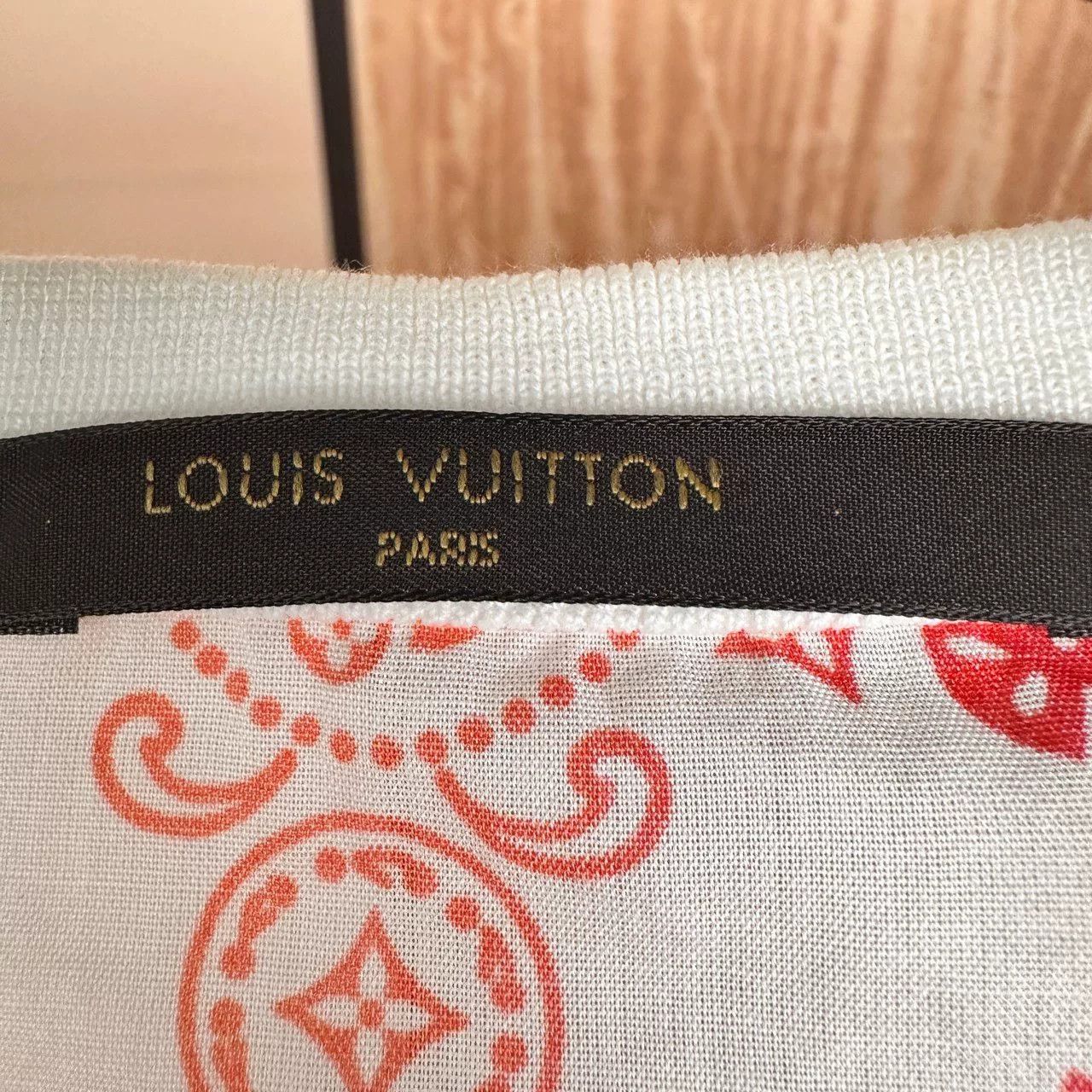 Louis Vuitton Louis Vuitton White Monogram Silk Short-Sleeve Size US L / EU 52-54 / 3 - 4 Thumbnail