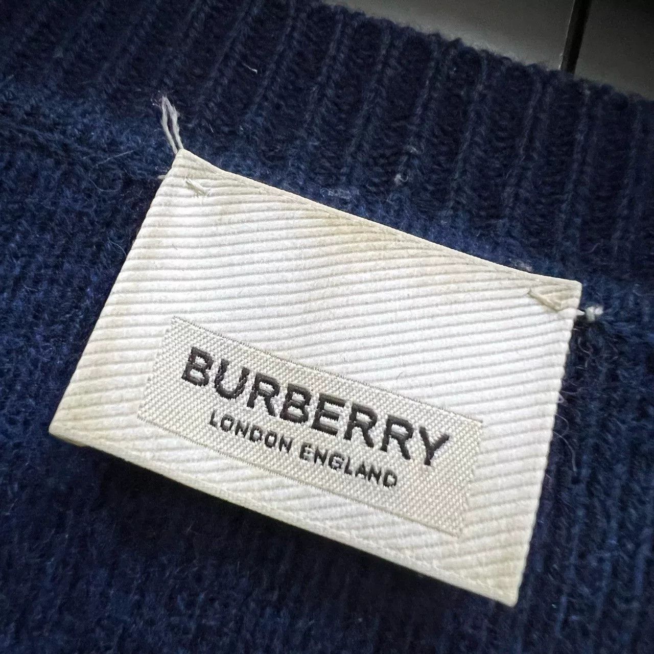 Burberry Burberry Dark Blue Logo Embroidered Knit Sweater Size US S / EU 44-46 / 1 - 3 Thumbnail