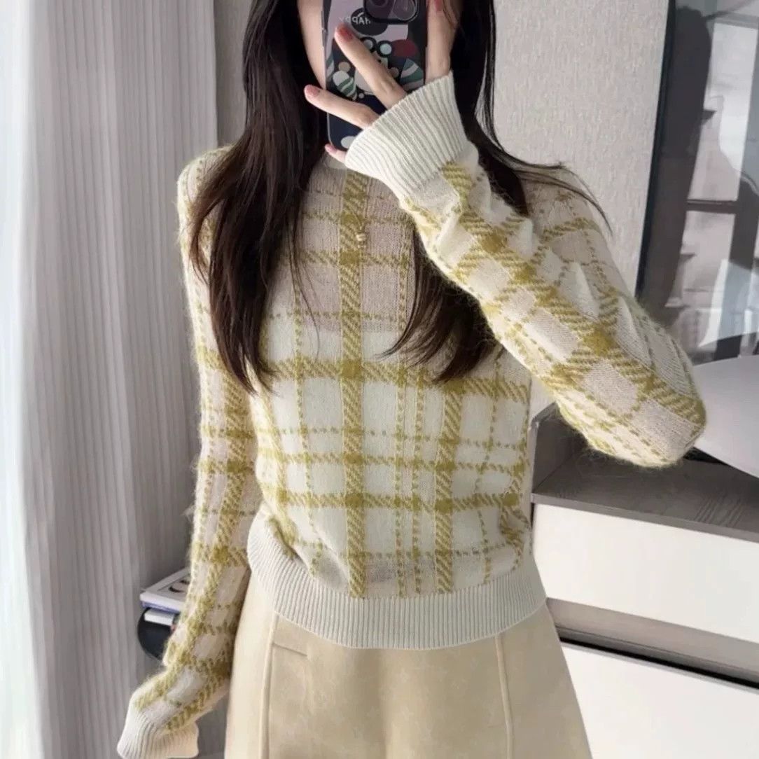 Dior Dior Plaid Colorblock Wool Sweater Size XS / US 0-2 / IT 36-38 - 8 Thumbnail