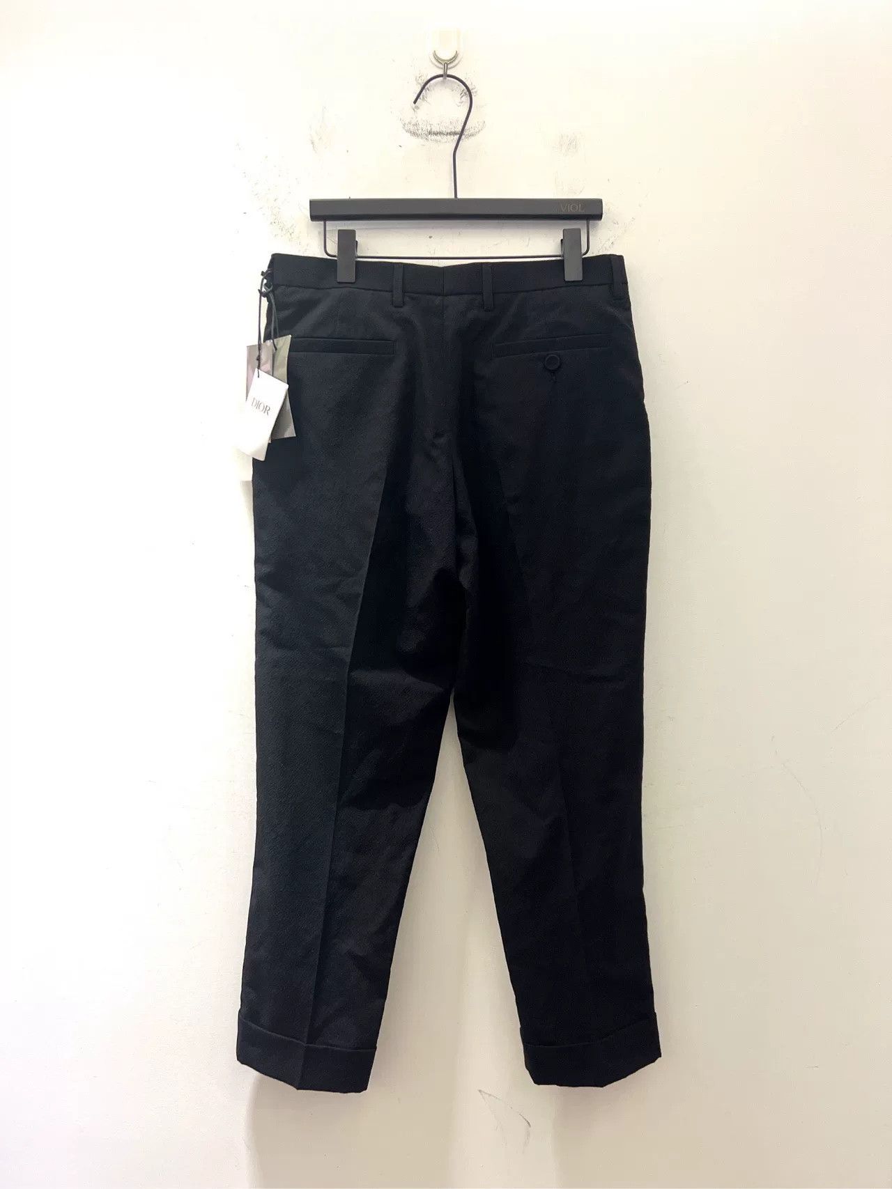 Dior Dior Black Pleated Textured Trousers Size US 30 / EU 46 - 2 Thumbnail