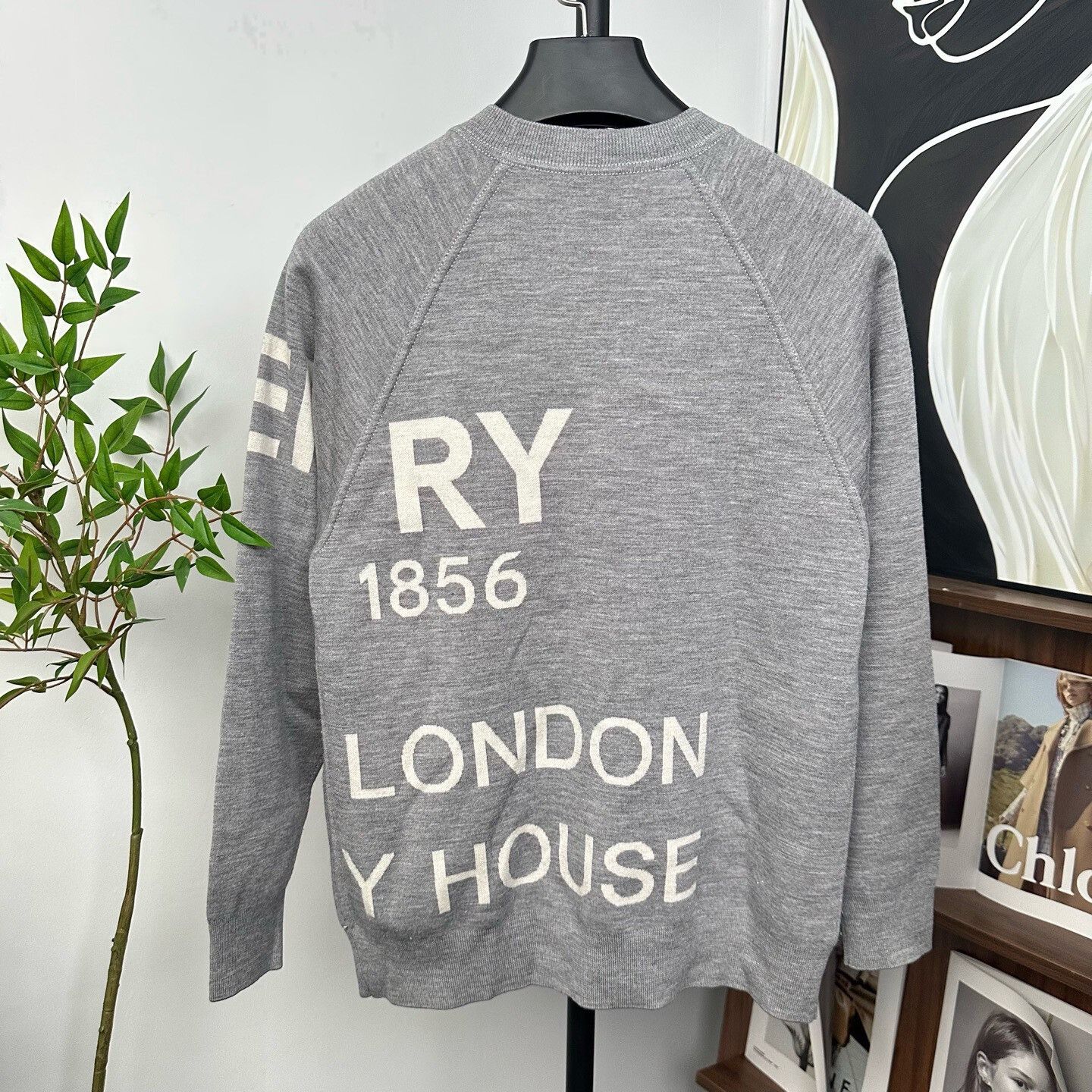 Burberry Burberry Gray Wool Logo Knit Sweater S Size US S / EU 44-46 / 1 - 2 Thumbnail