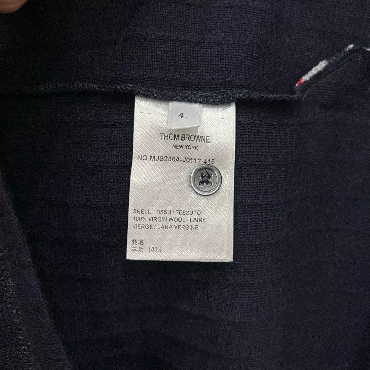 Thom Browne Thom Browne Waffle Knit Turtleneck Longsleeve Size US XL / EU 56 / 4 - 5 Thumbnail