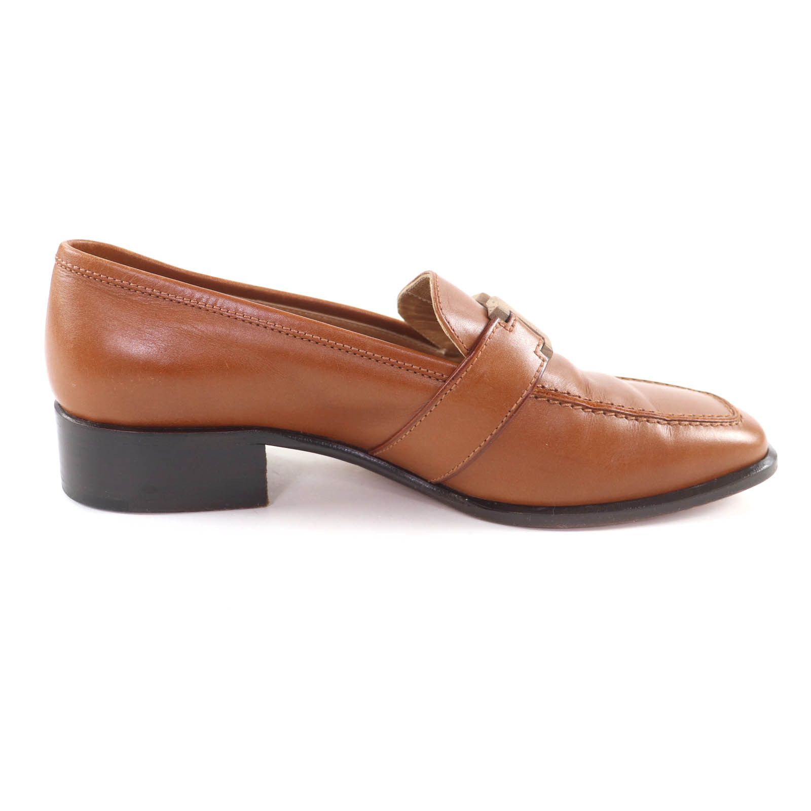 Hermes Hermes Hermès Brown Leather Pumps Leather Shoes DUTY FREE for USA Size ONE SIZE - 5 Thumbnail