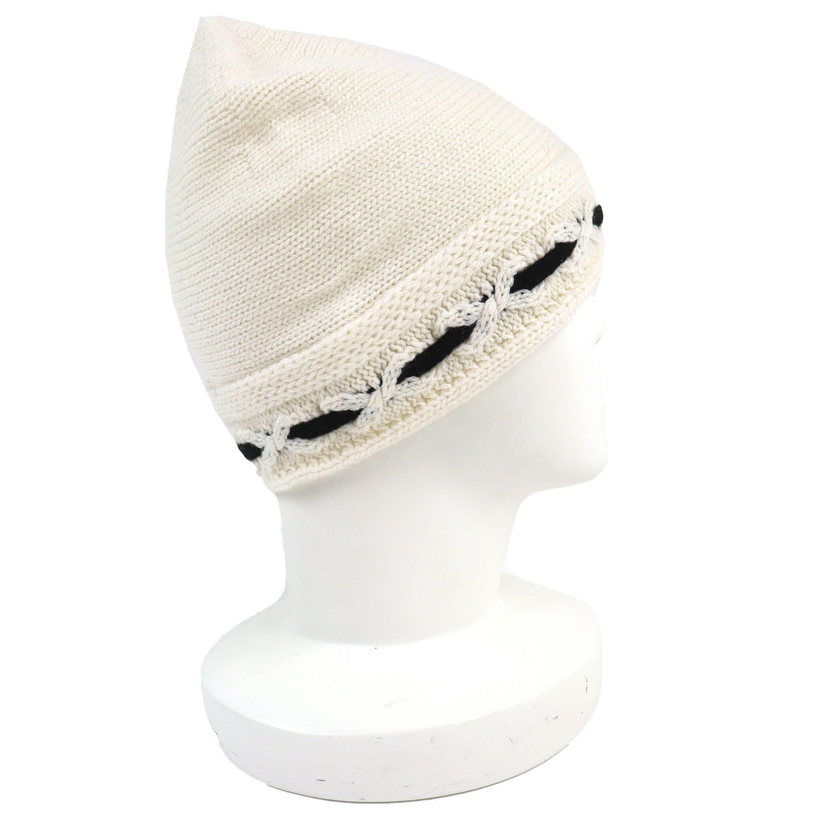 Chanel Chanel CHANEL COCO Mark Cashmere Knit Cap Textile Hats AAB112 DUTY FREE for USA Size ONE SIZE - 4 Thumbnail
