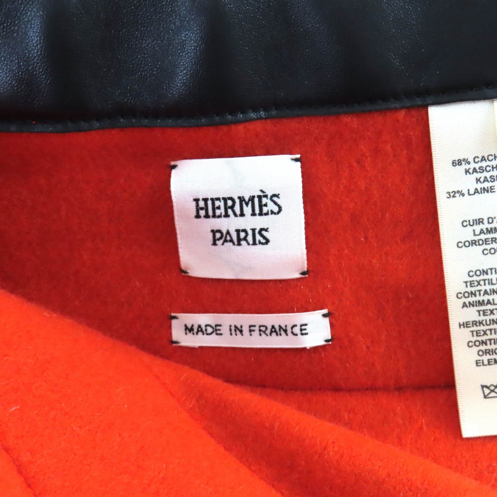 Hermes Hermes Hermès 3H0322DE Cashmere Wool Lamb Leather Skirt 34 Textile Skirts DUTY FREE for USA Size ONE SIZE - 7 Thumbnail